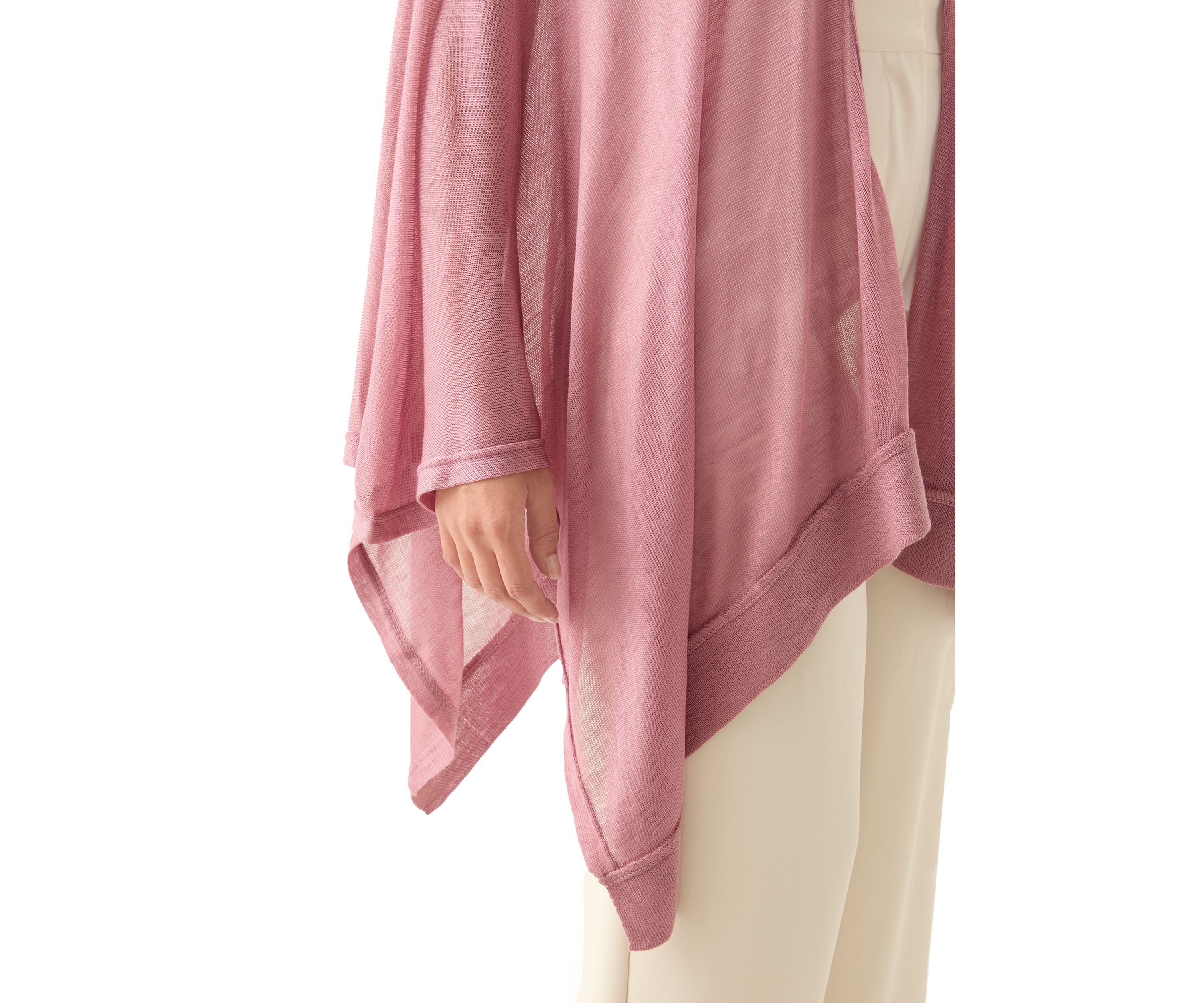 Womens Ribbed Lightweight Knit Topper