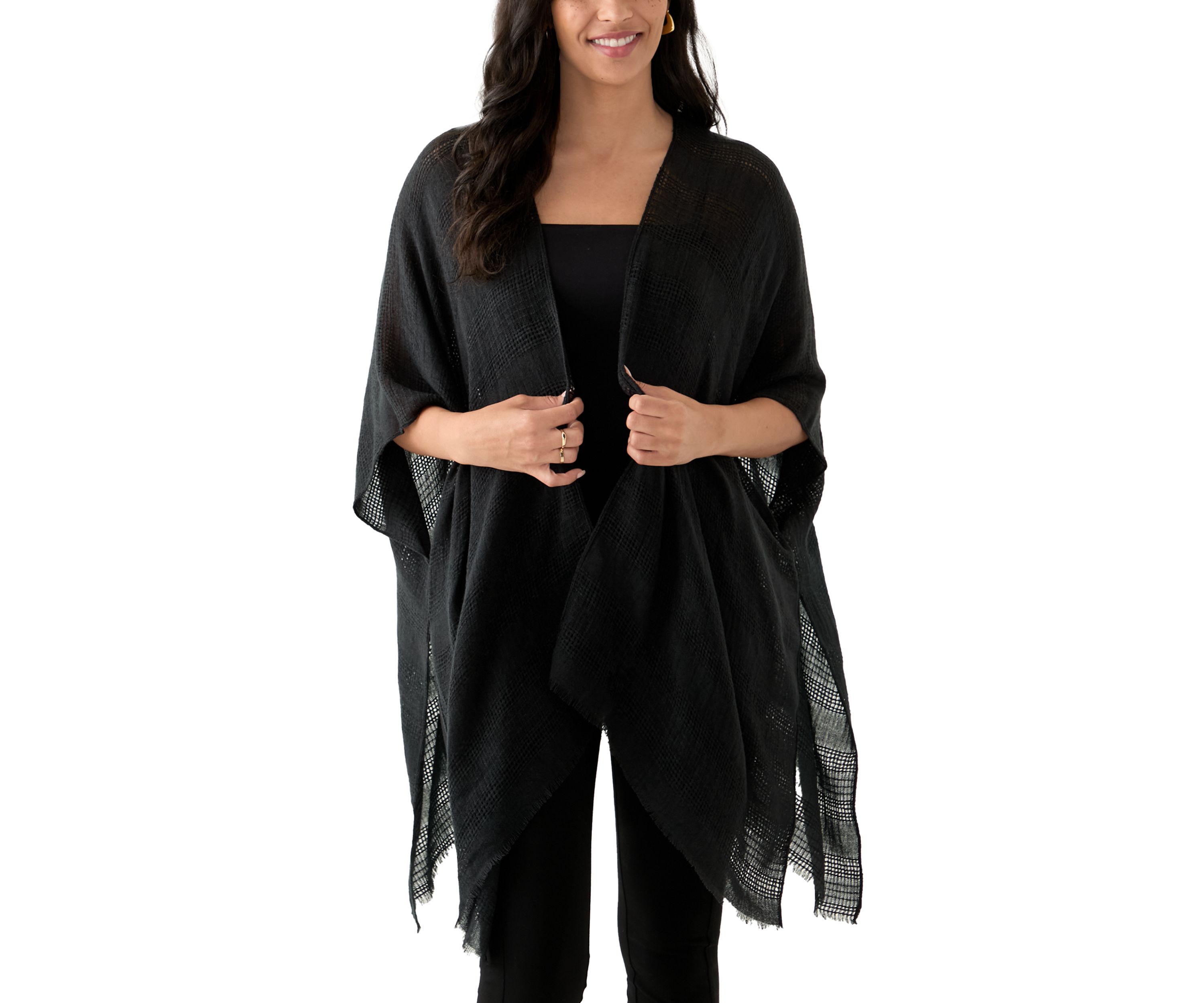 Womens Stripe Weave Topper