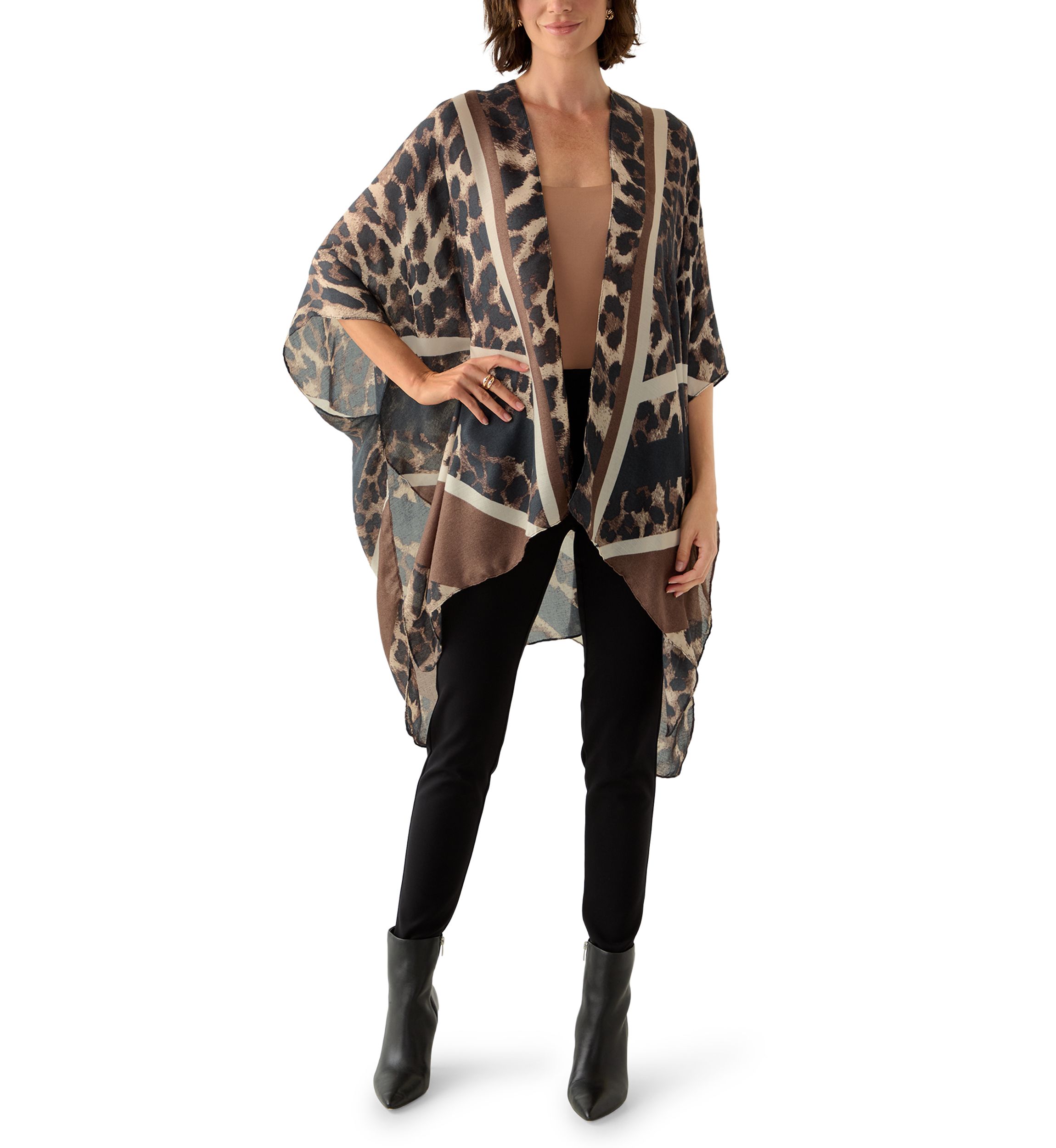 Chevron Leopard Print Topper