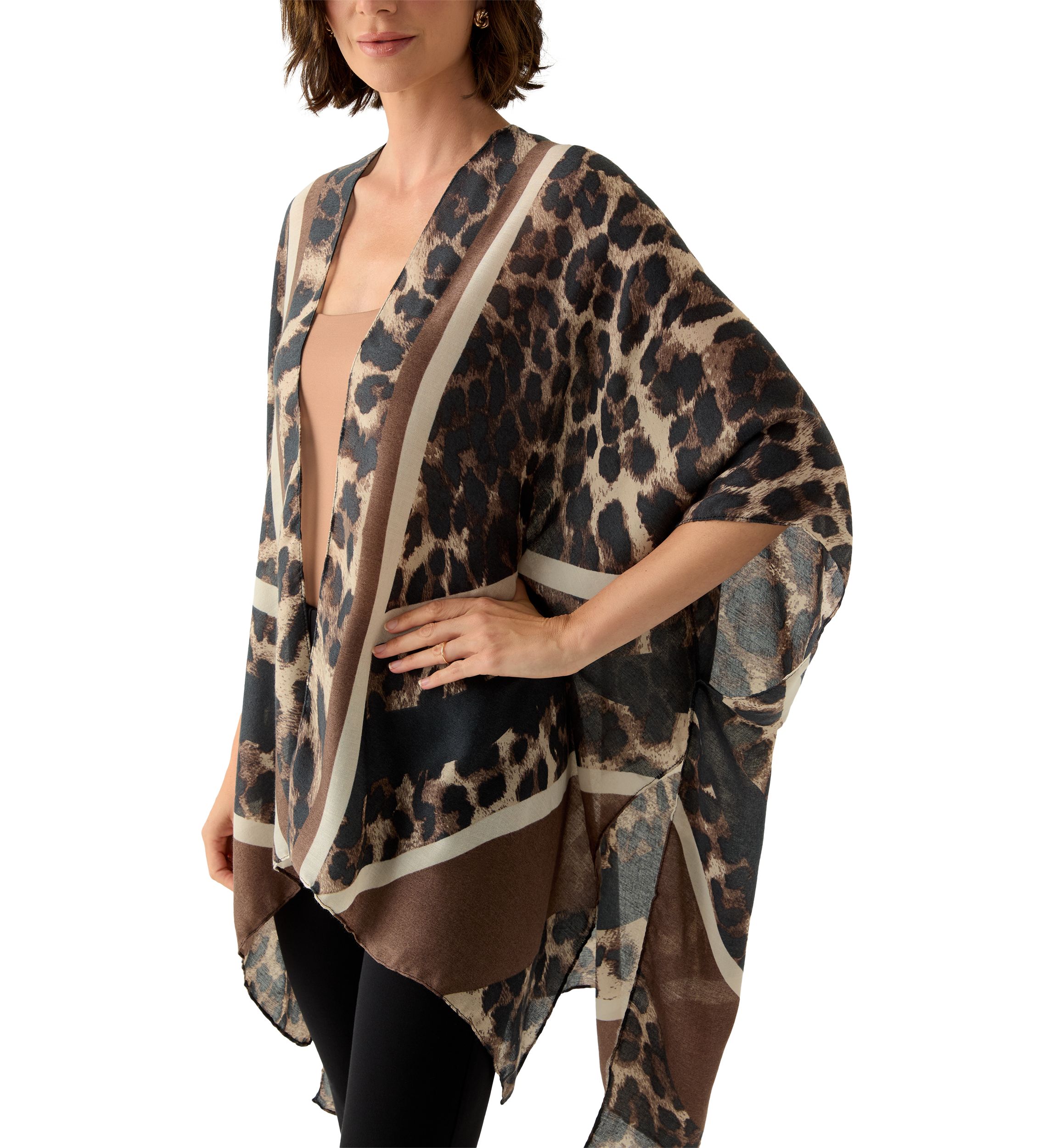 Chevron Leopard Print Topper