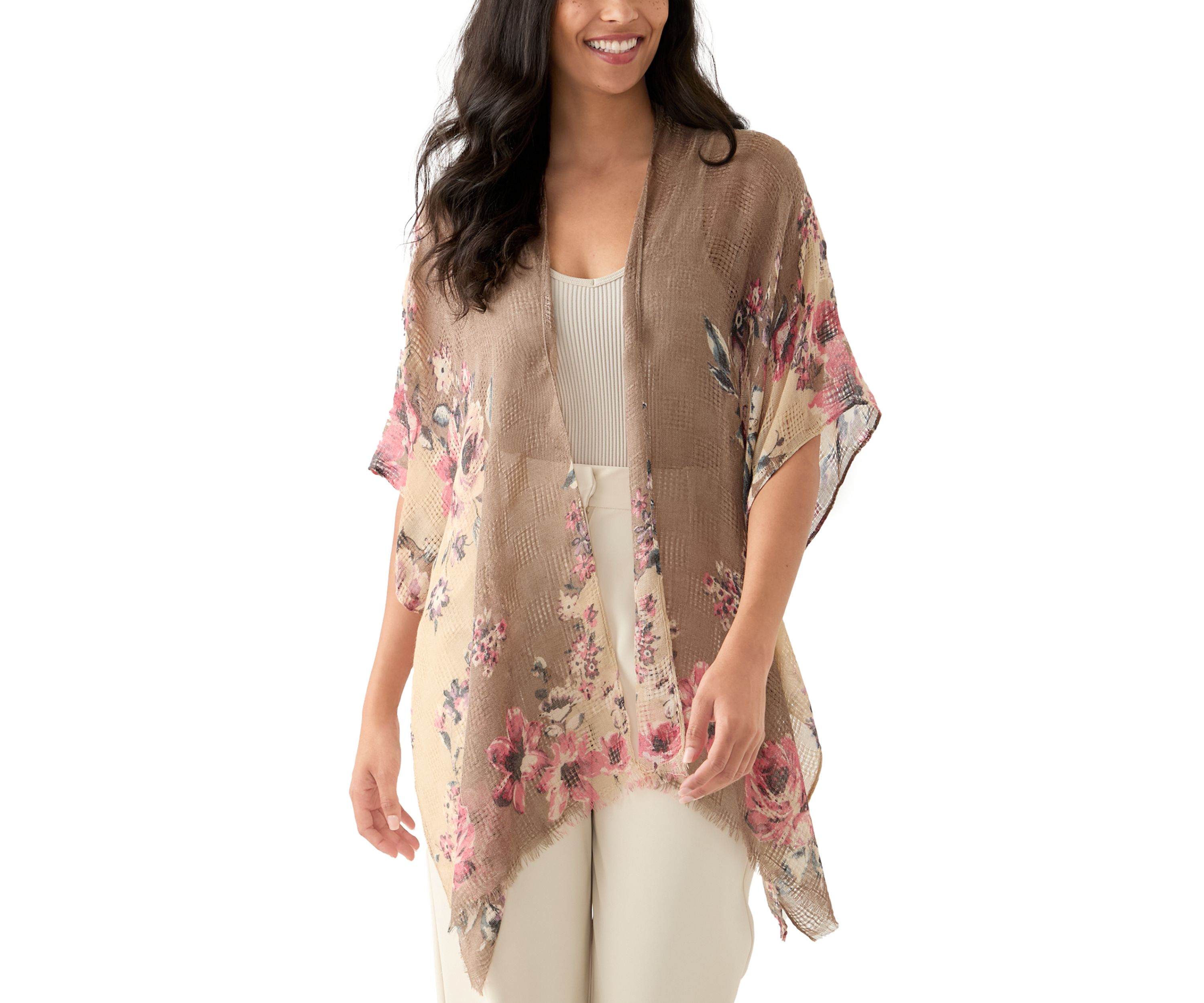 Womens Climbing Roses Printed Topper