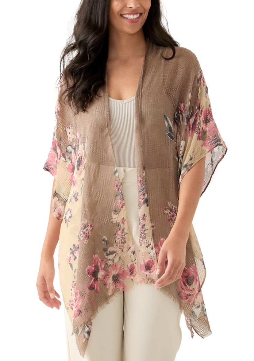 Womens Climbing Roses Printed Topper