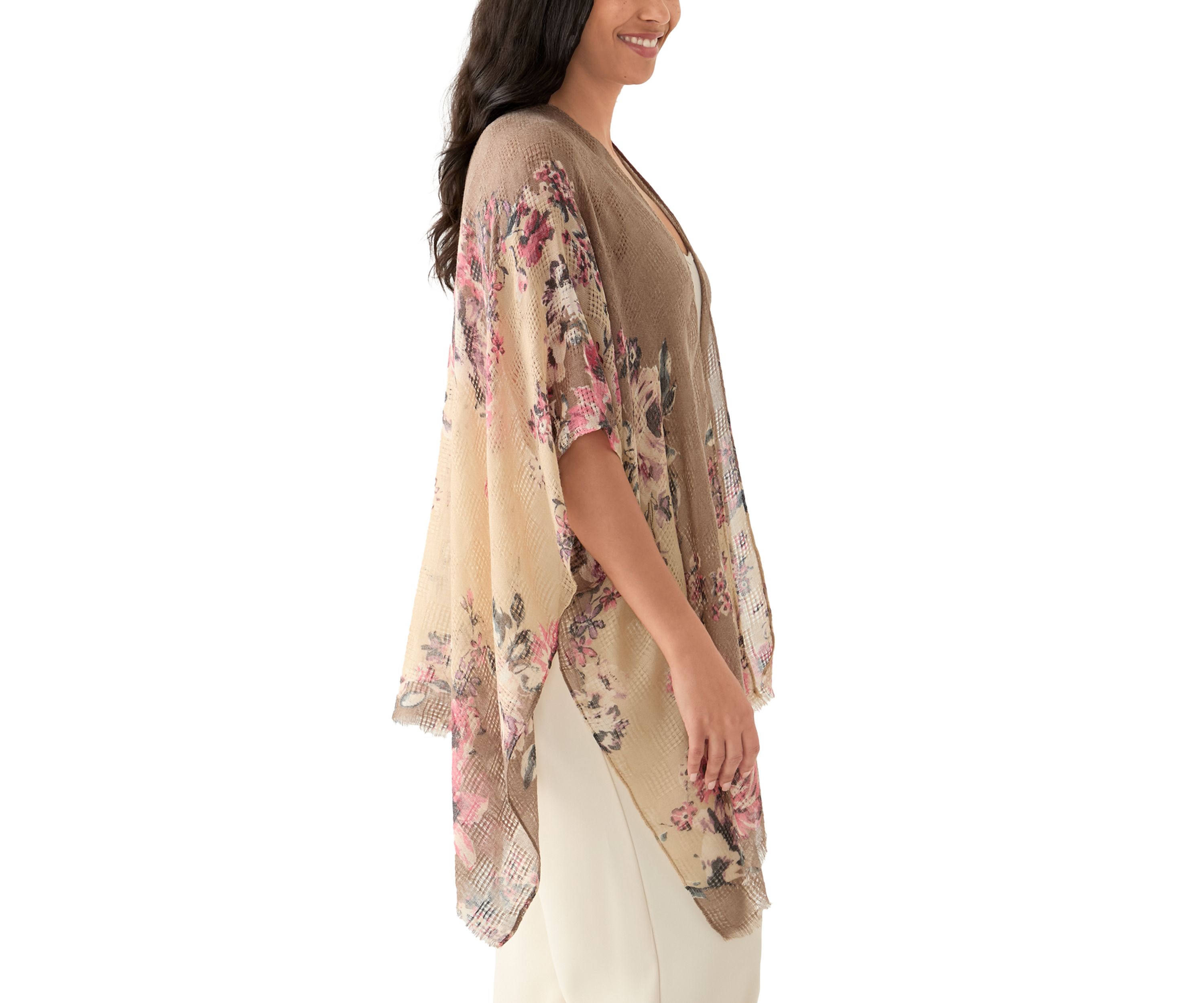 Womens Climbing Roses Printed Topper