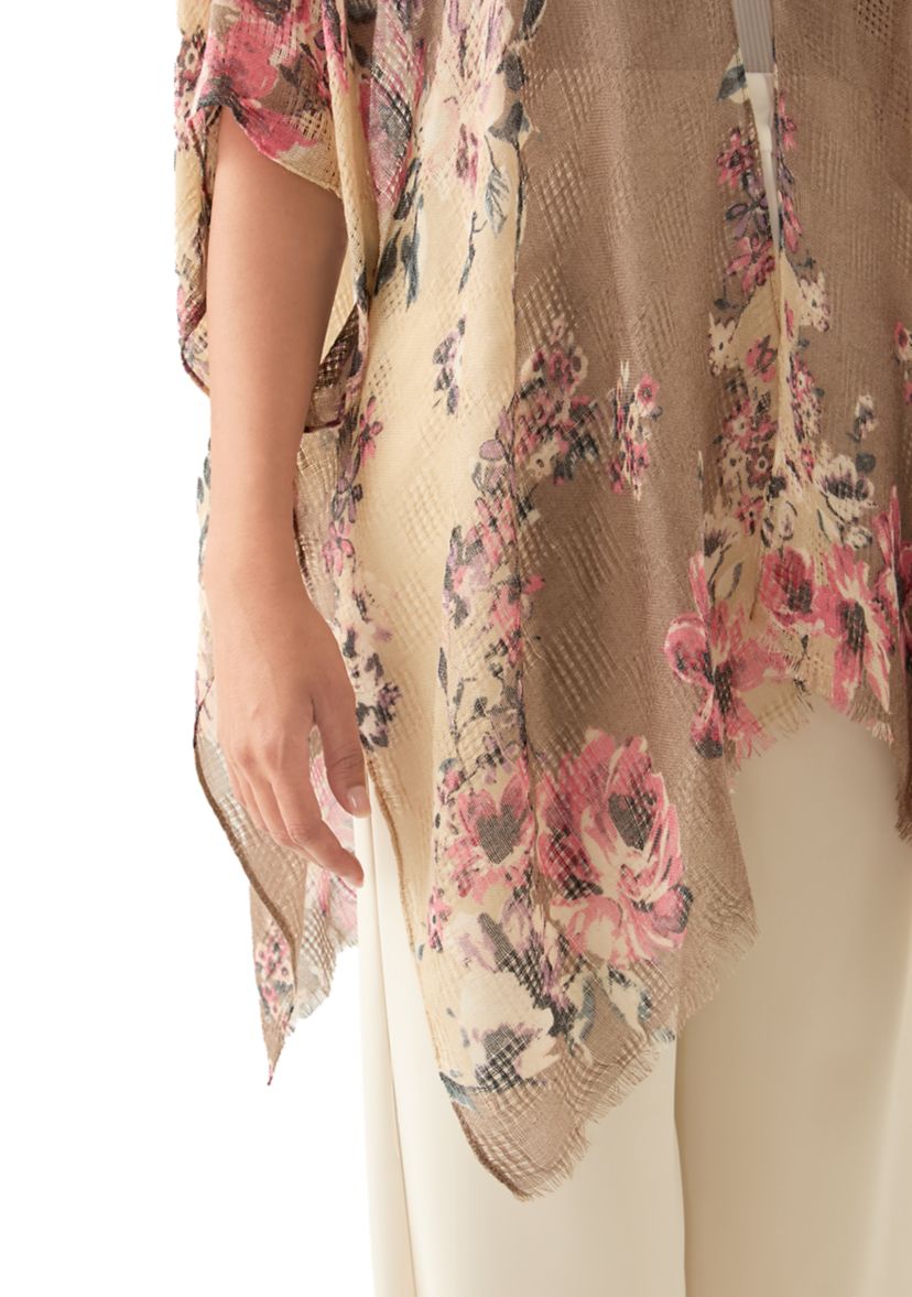 Womens Climbing Roses Printed Topper