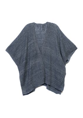 Vince Camuto Women's Ribbed Knit Topper, Blue
