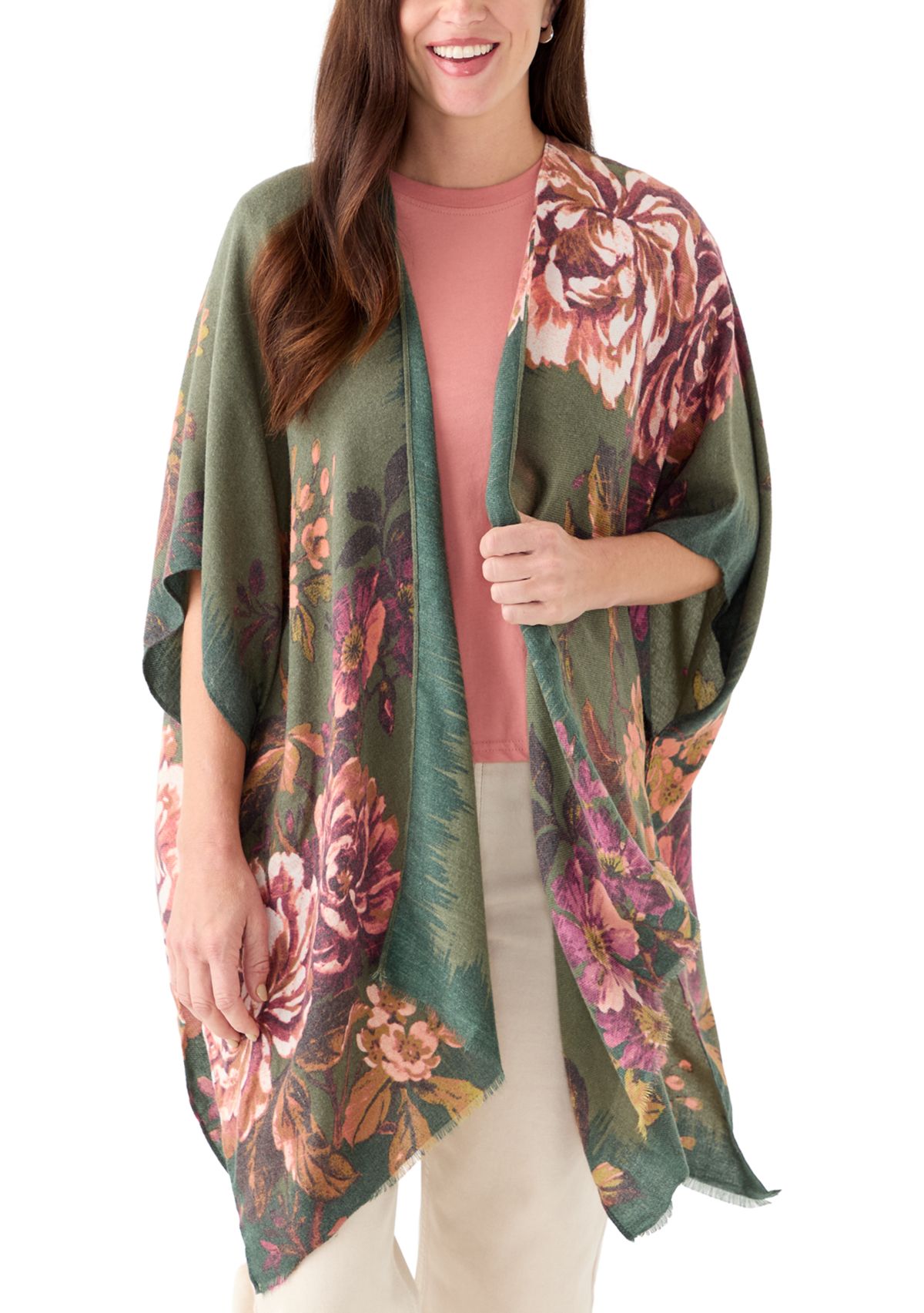 Womens Super Soft Tapestry Rose Topper