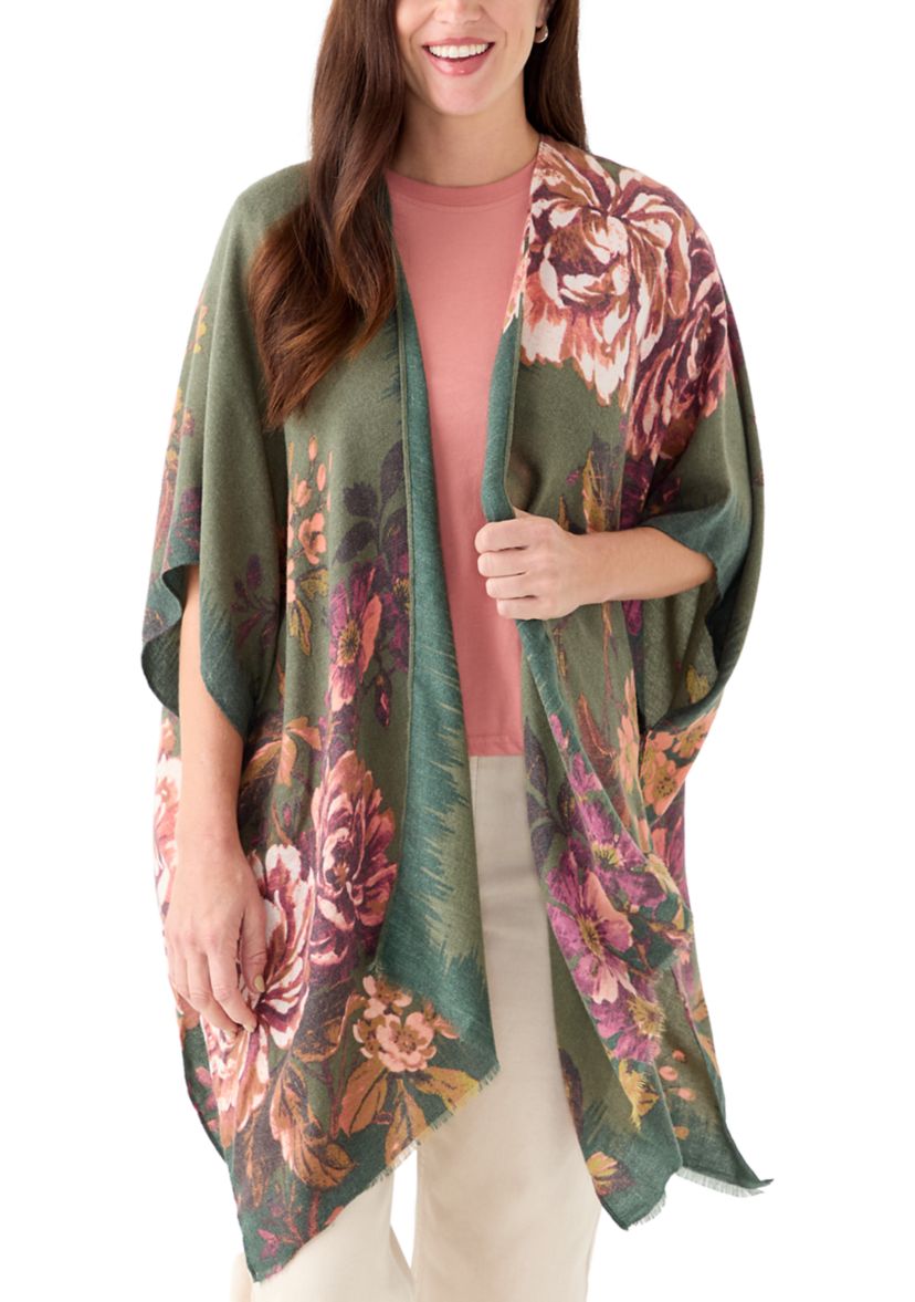 Womens Super Soft Tapestry Rose Topper