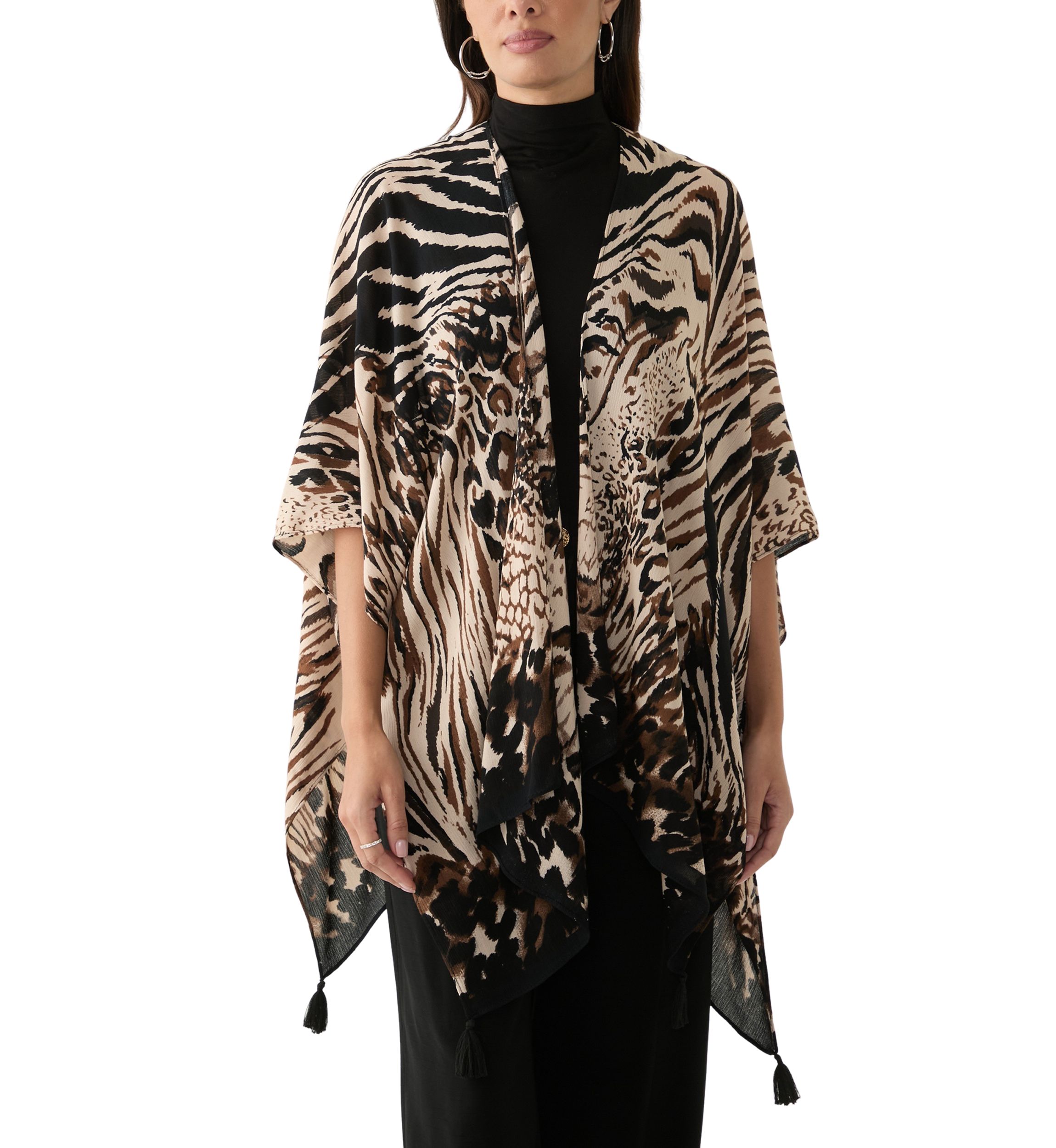 Womens Animal Mixed Printed Topper