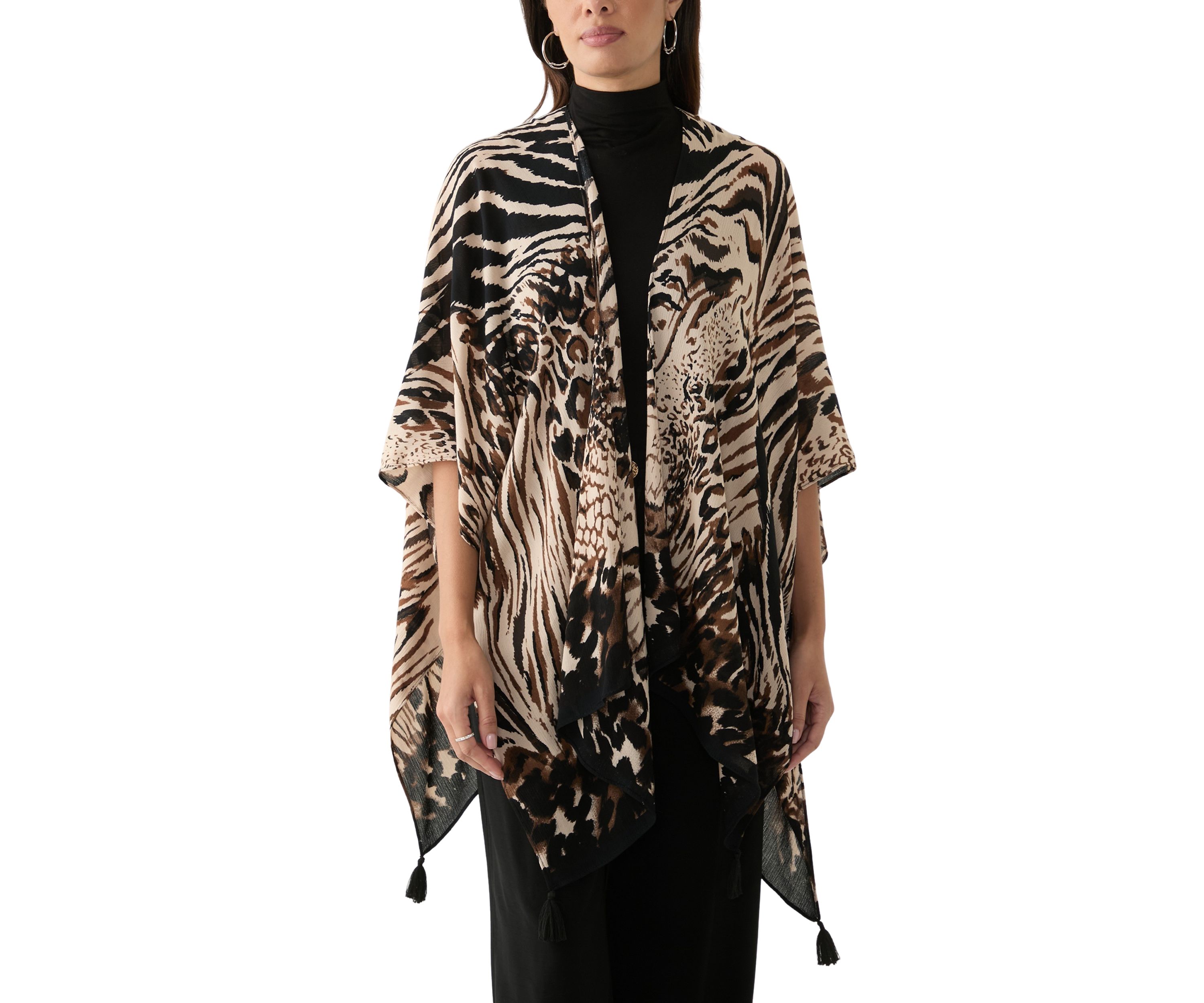 Womens Animal Mixed Printed Topper