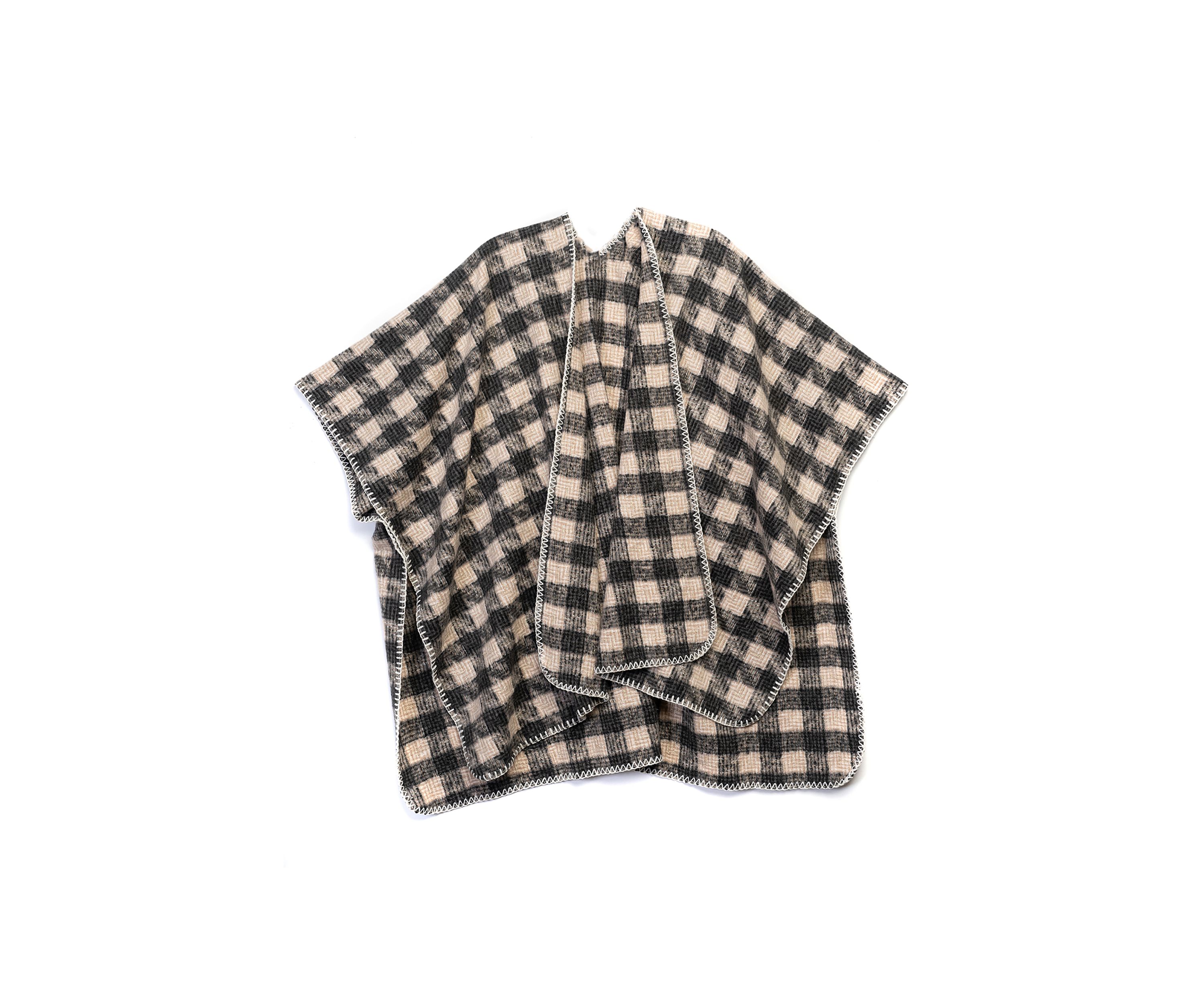 Womens Houndstooth Printed Whipstitch Topper
