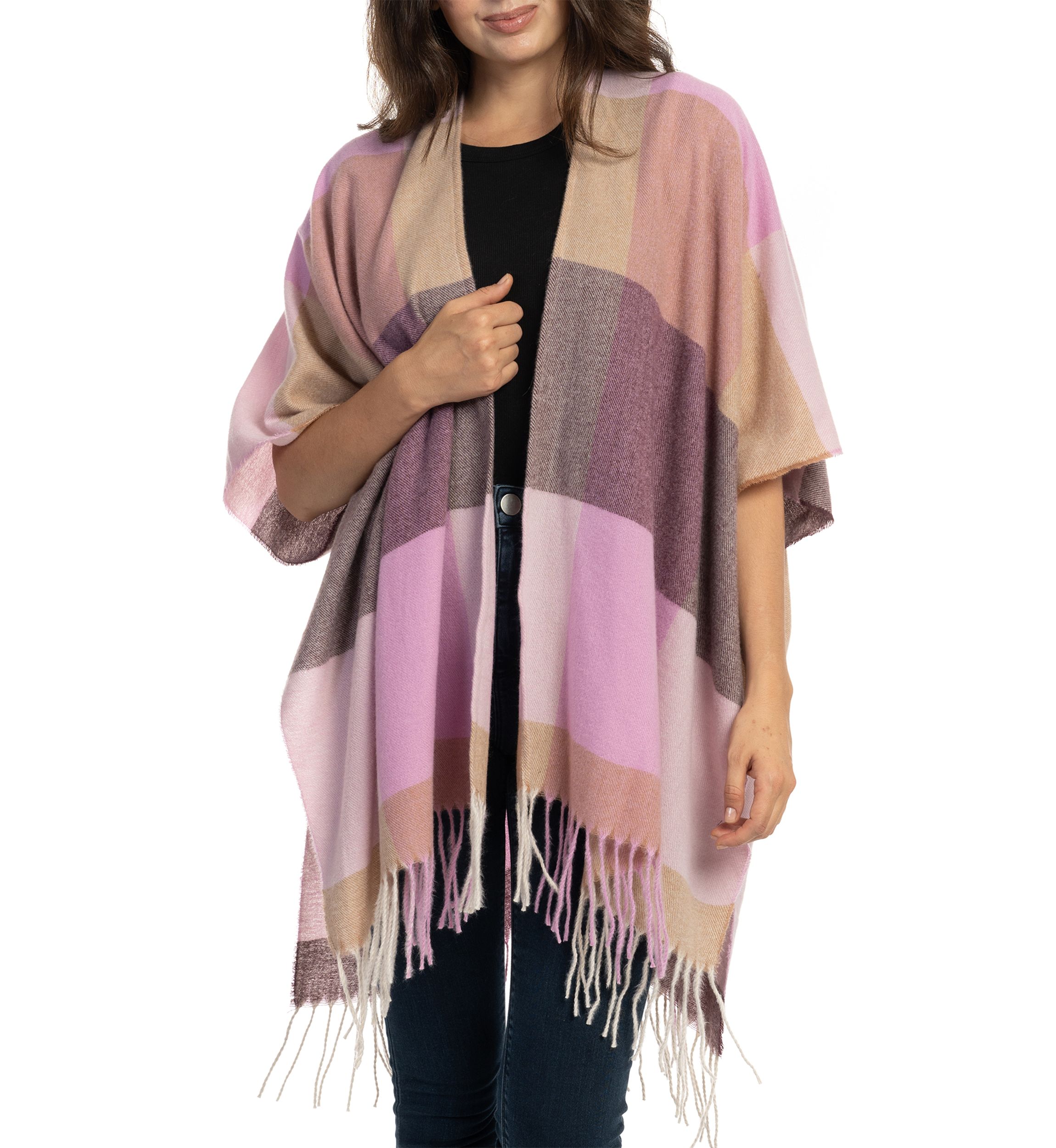 Color Blocked Plaid Super Soft Topper