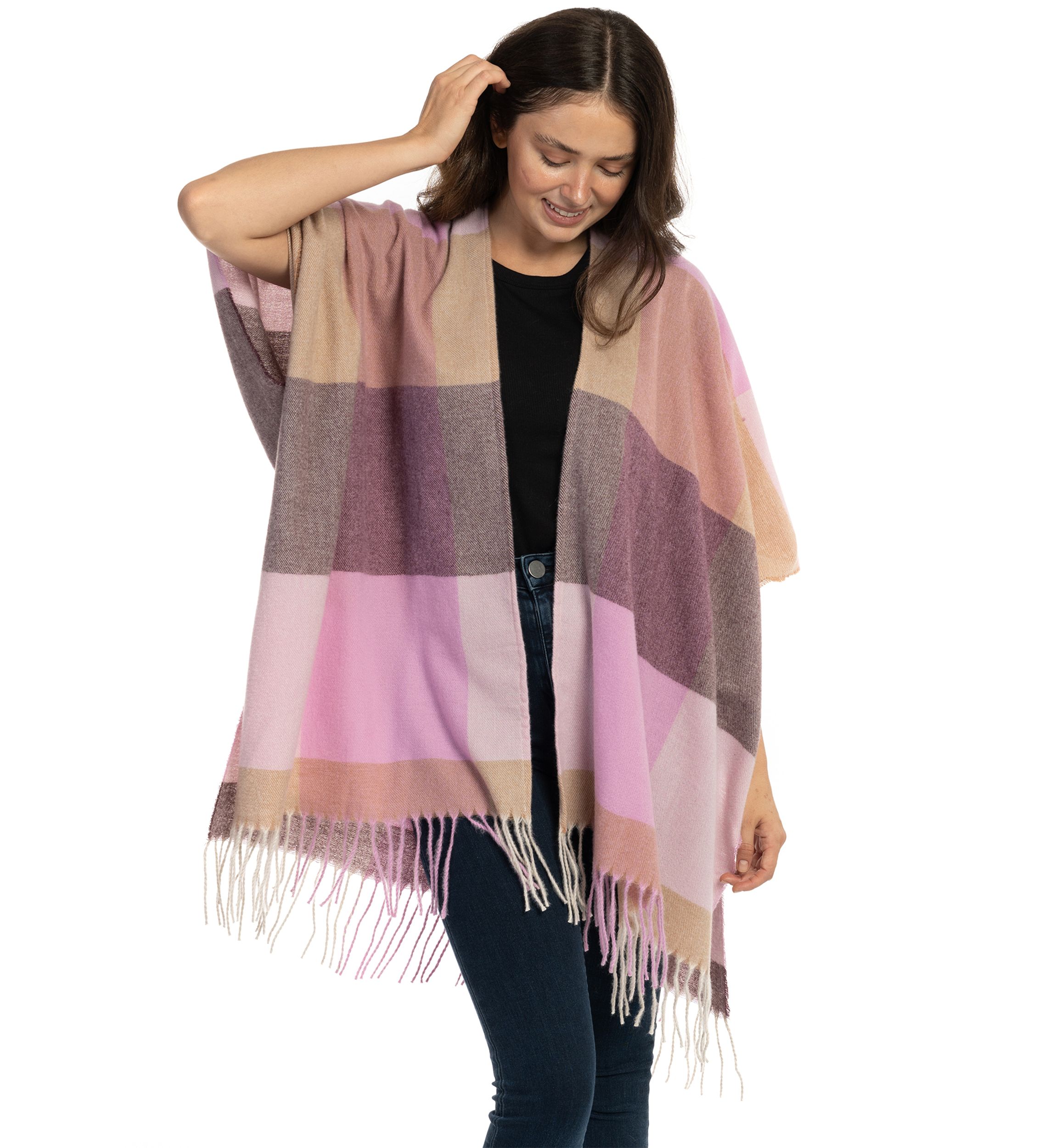 Color Blocked Plaid Super Soft Topper