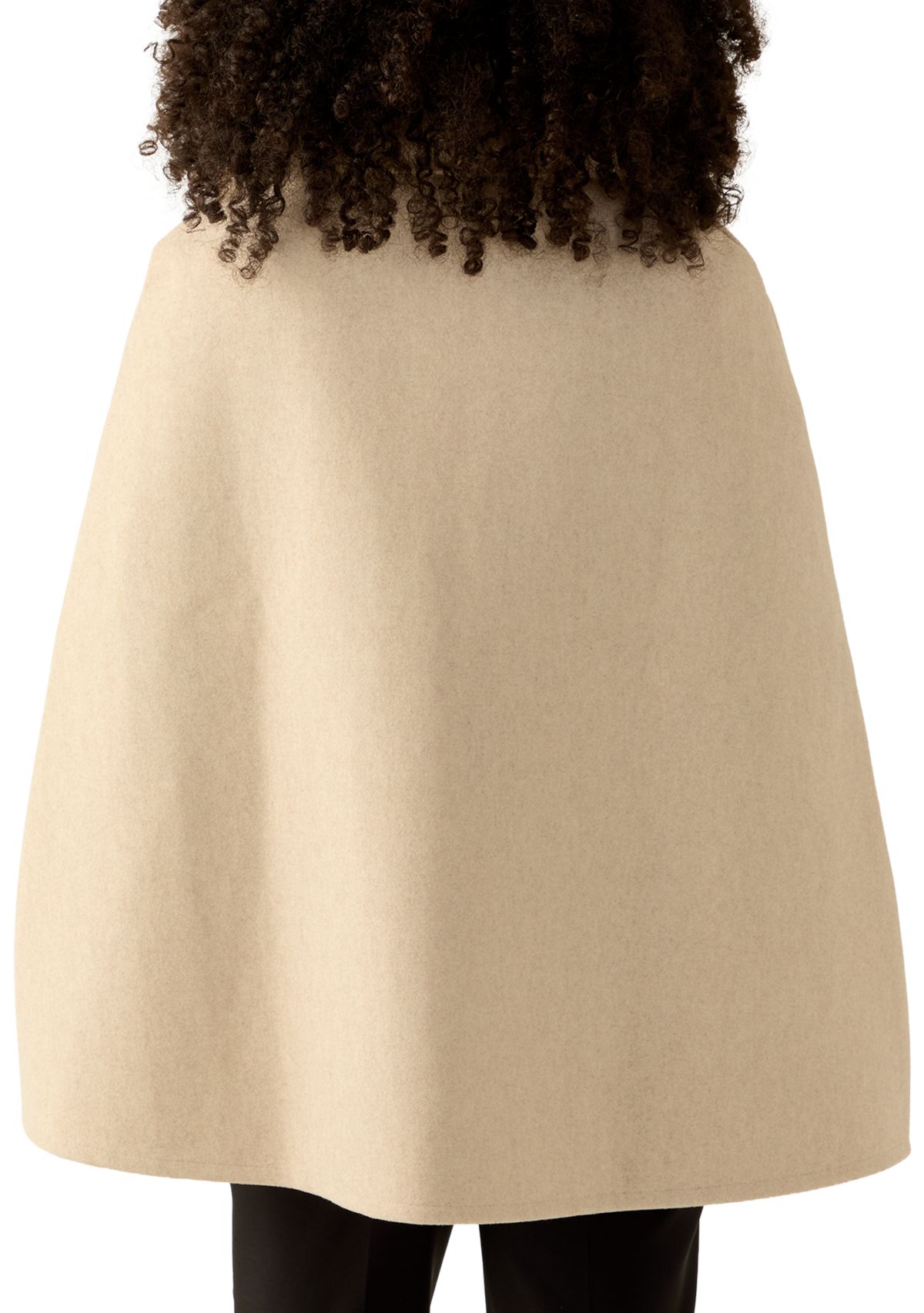 Womens Faux Fur Collar Cape Topper 