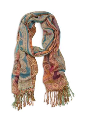 Vince Camuto Women's Allover Paisley Scarf, Black