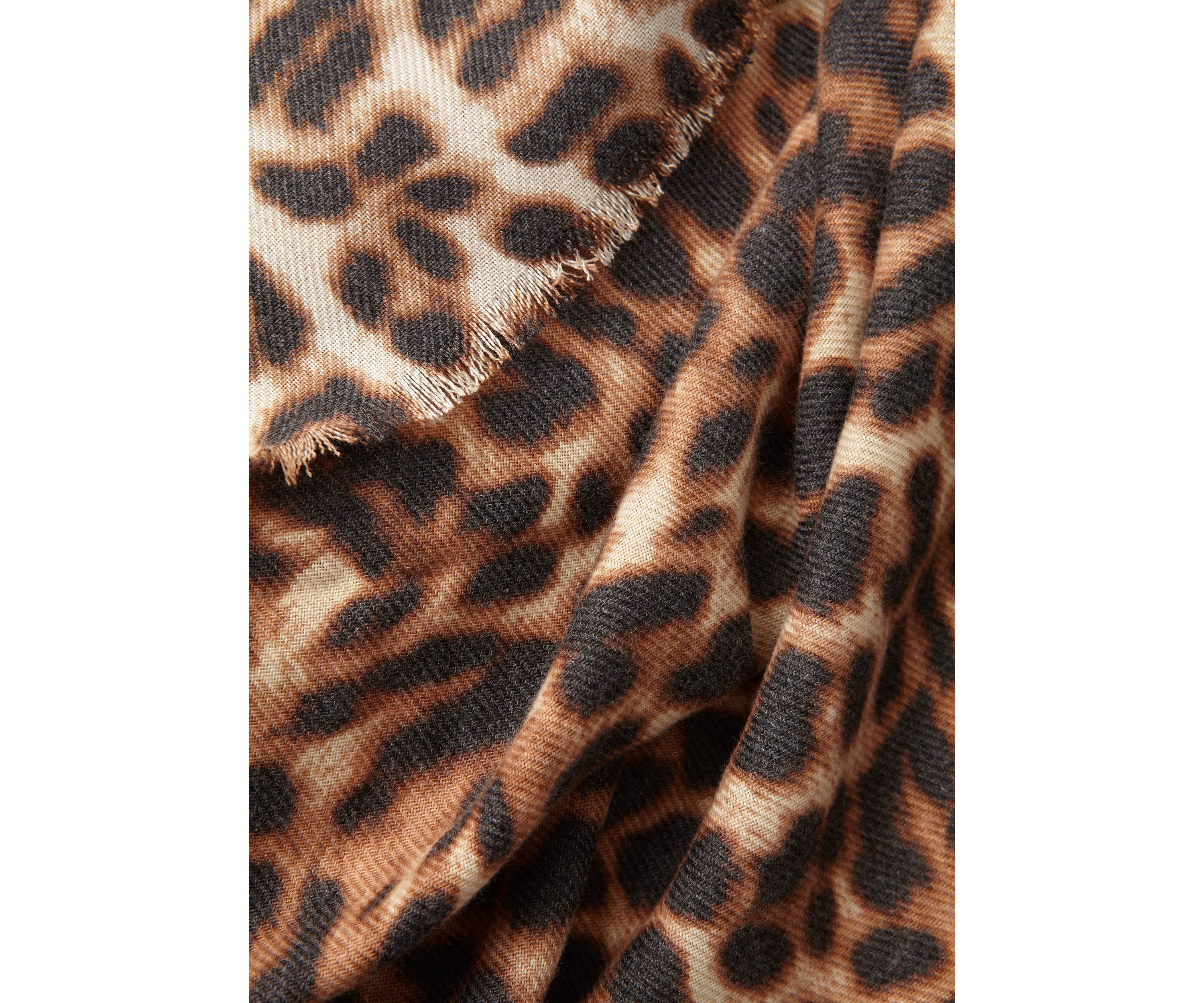 Super Soft Hazy Leopard Wrap Scarf