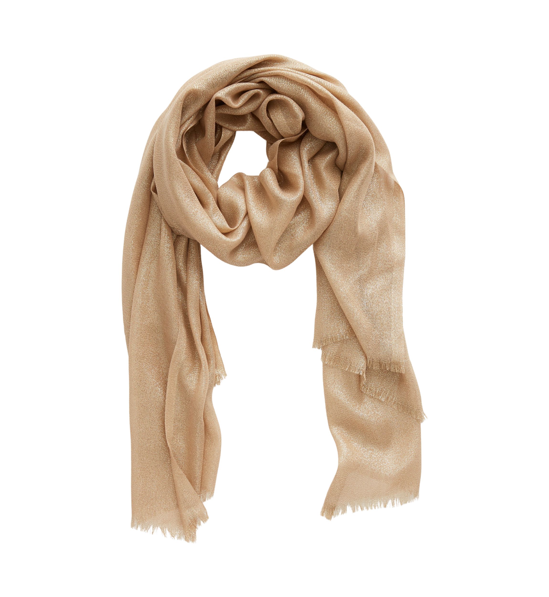 Womens Solid Shimmer Wrap Scarf