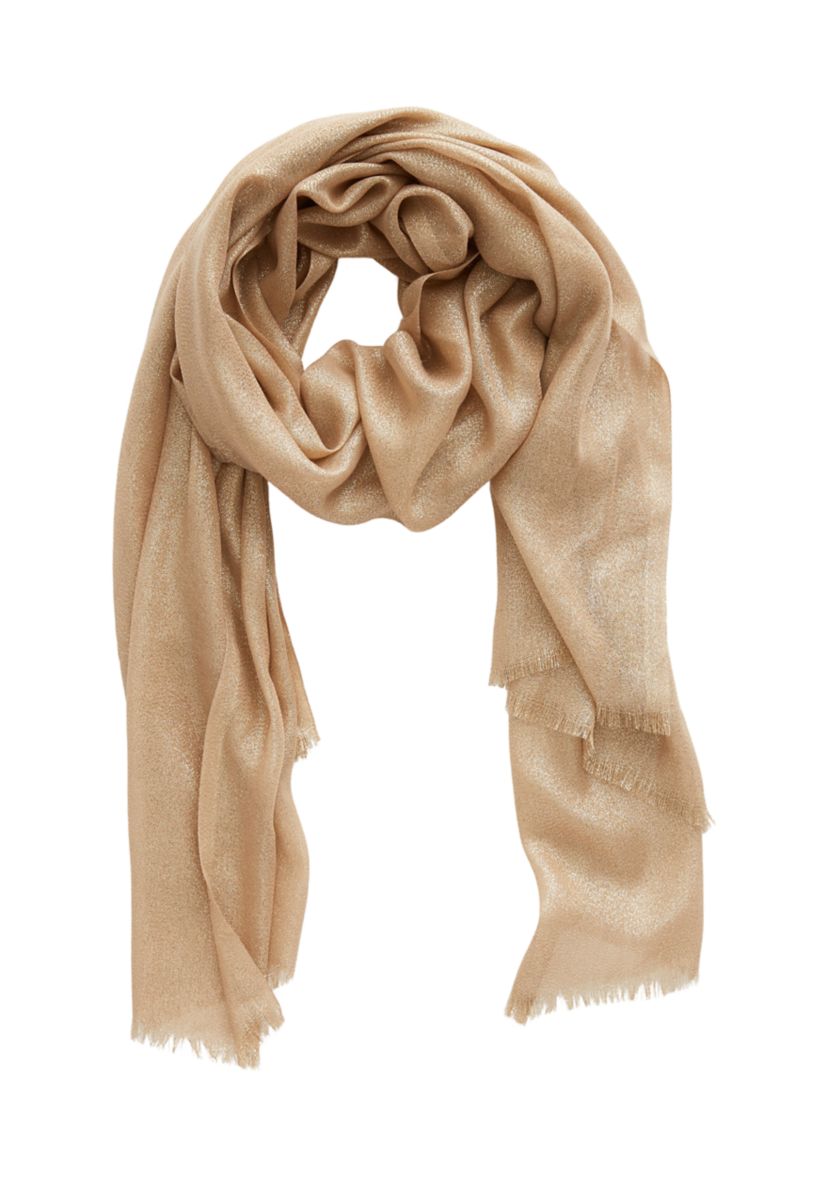 Womens Solid Shimmer Wrap Scarf