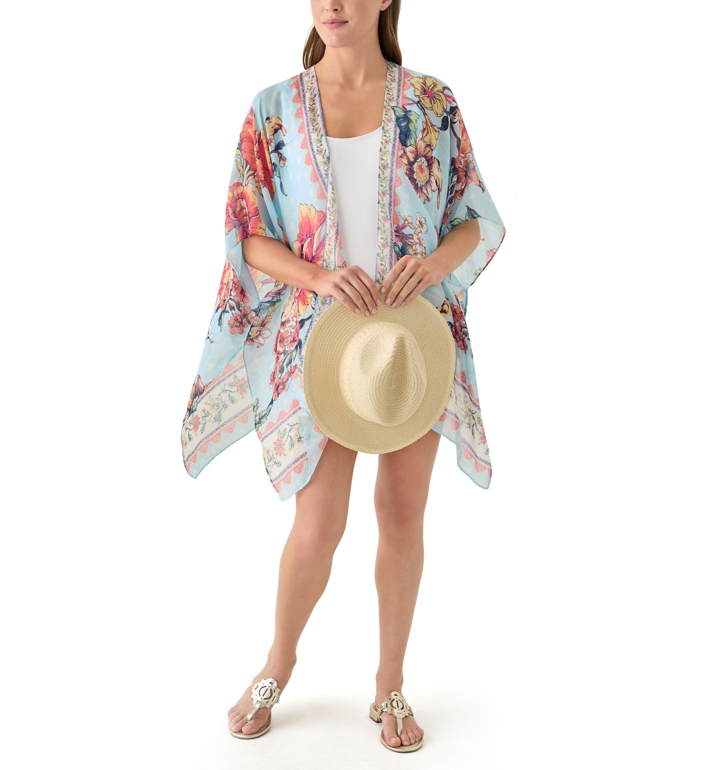 Printed Topper and Hat Set 