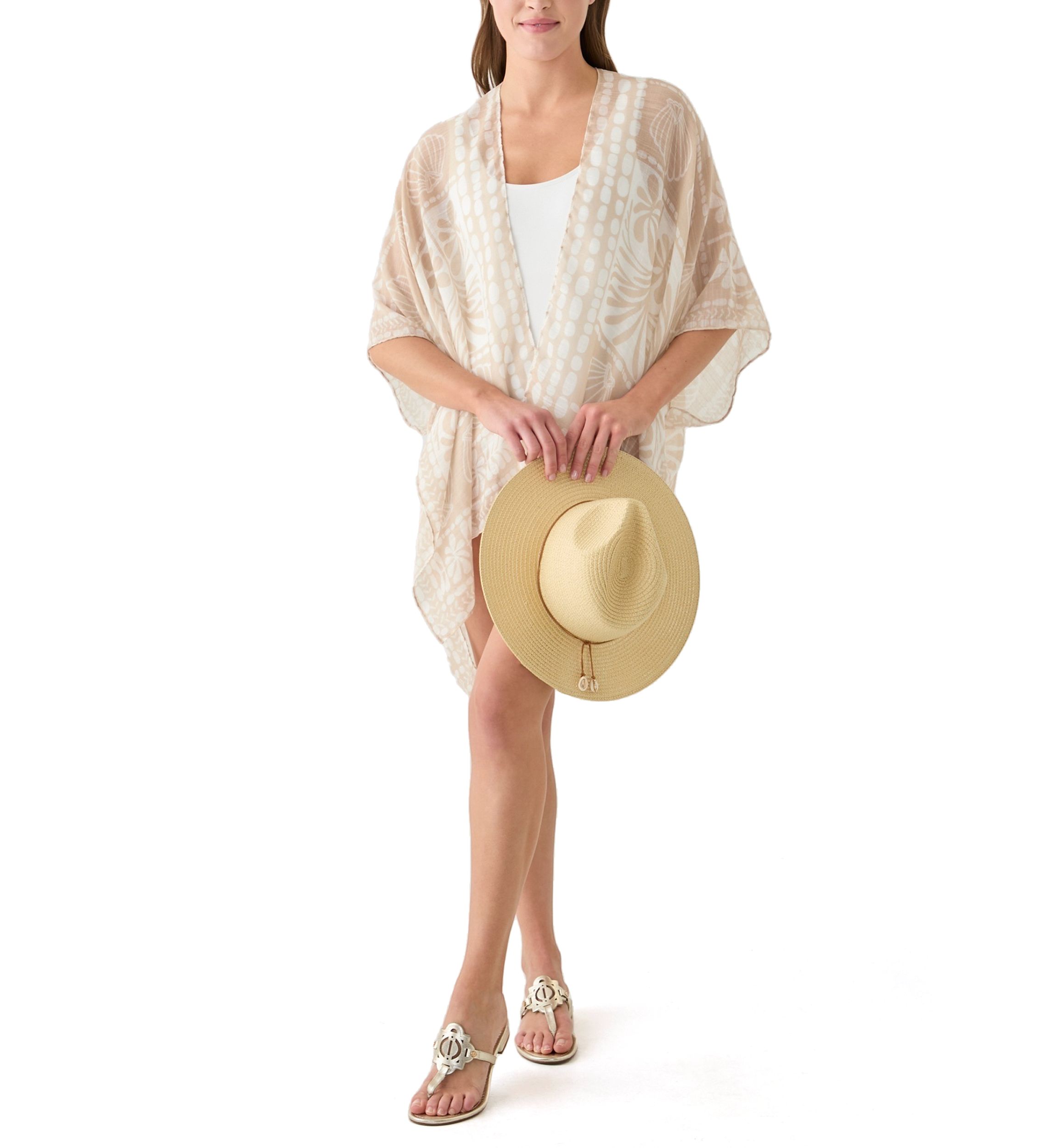 Abstract Print Topper and Hat Set 