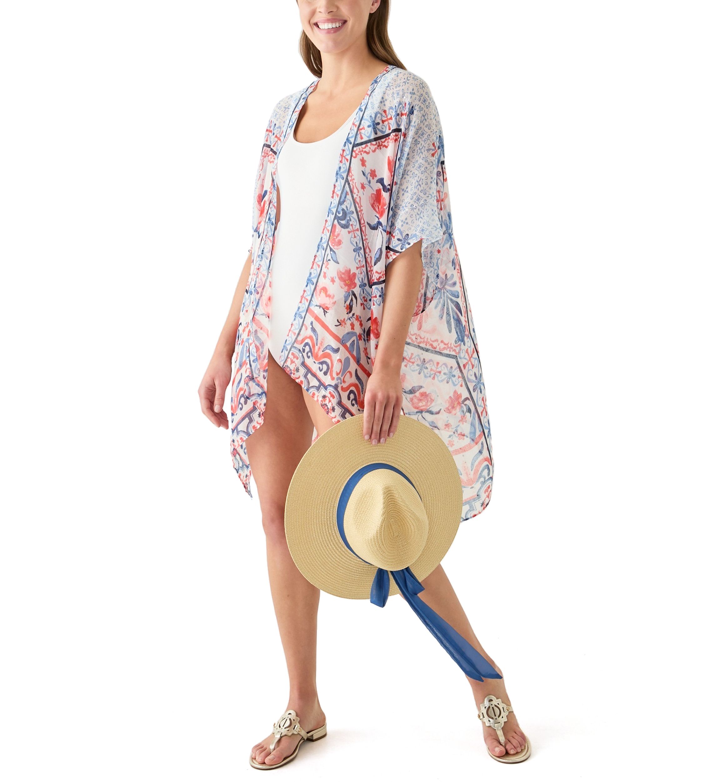 Printed Topper and Hat Set 