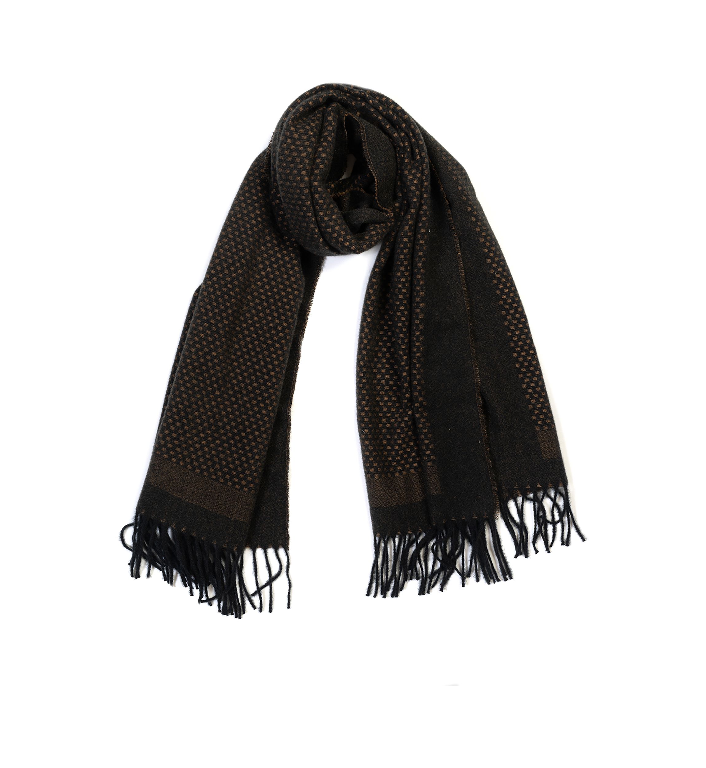 Womens Basket Weave Feather Soft Scarf