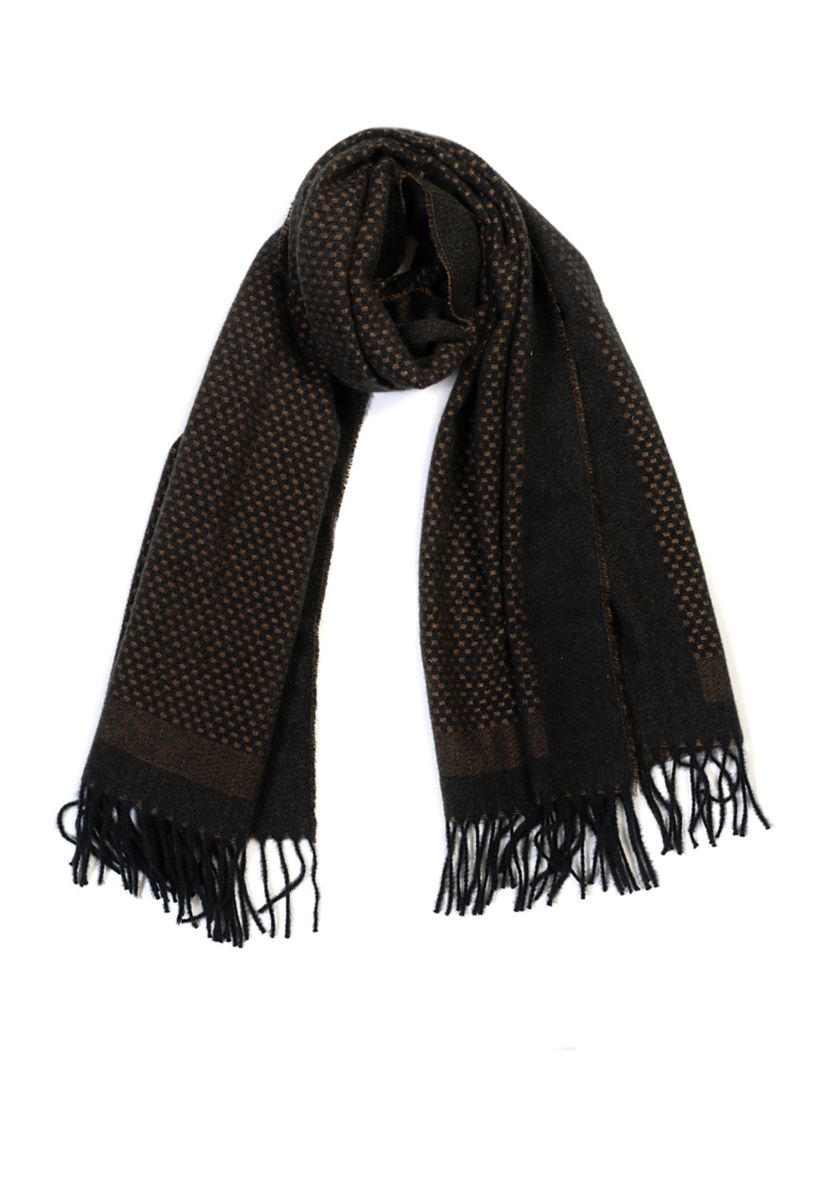 Womens Basket Weave Feather Soft Scarf