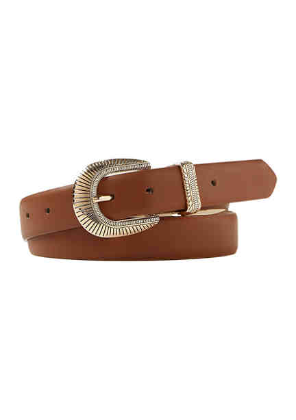Womens Accessories Belts Save 50% Prada Leather Square Buckle Belt in Brown 