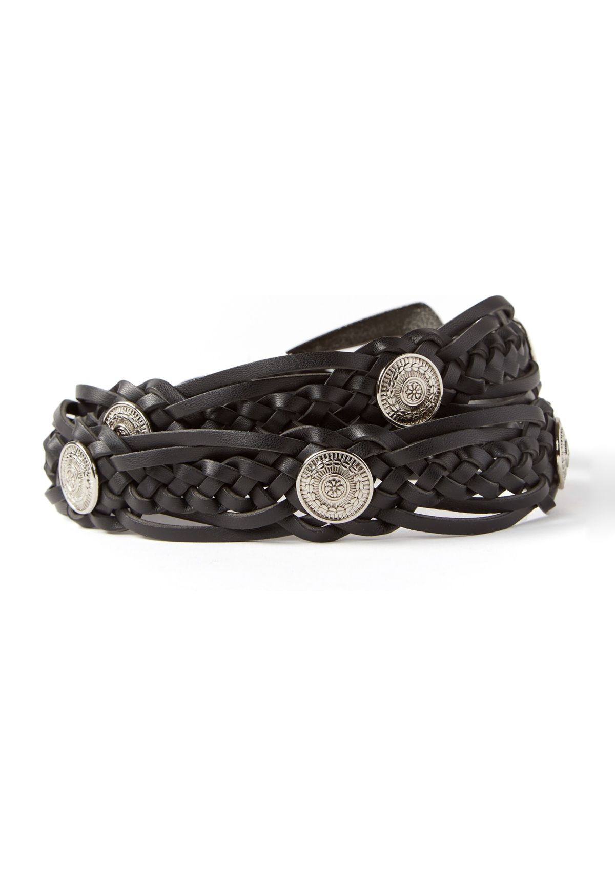 Braided Belt with Conchos 