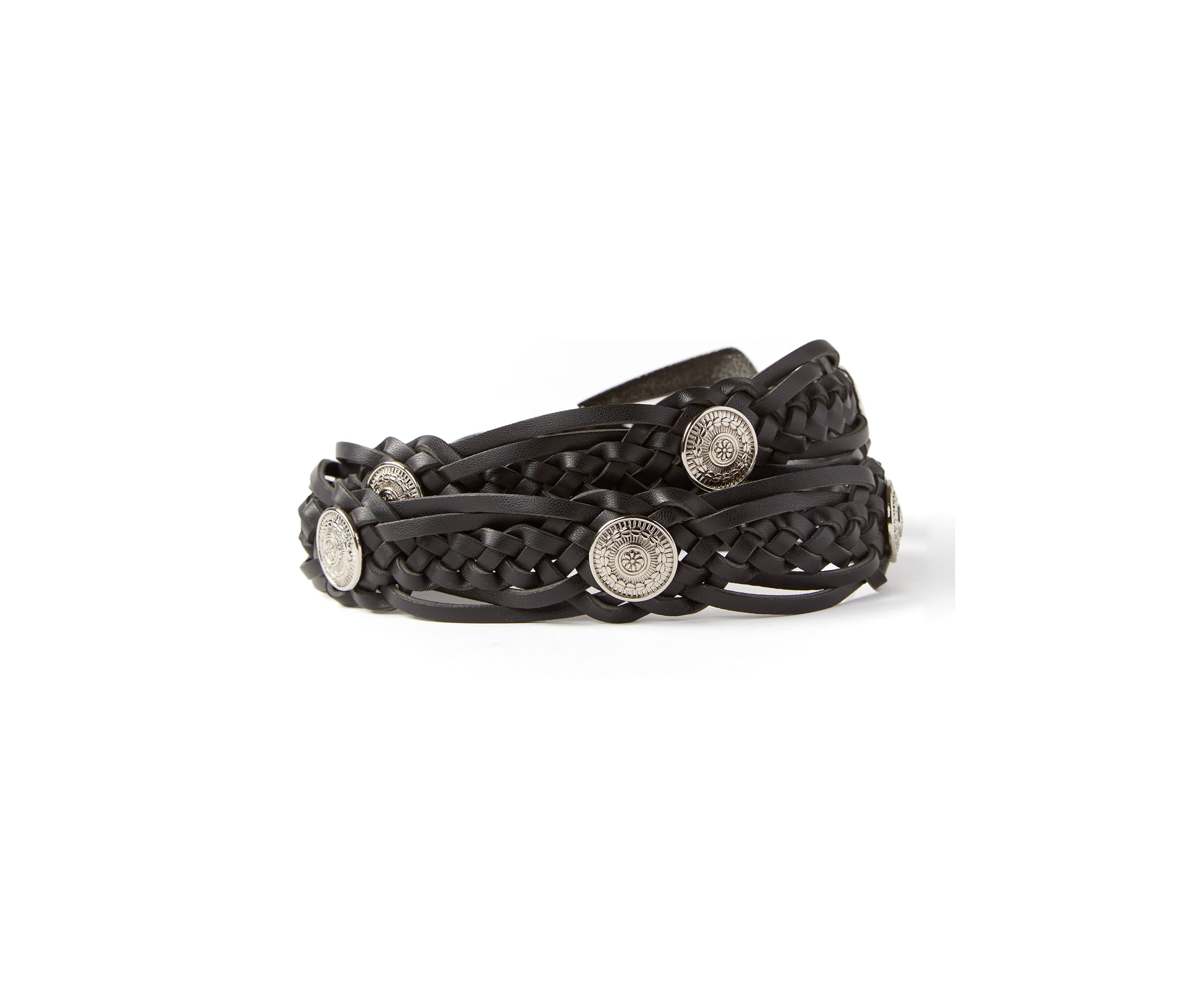 Braided Belt with Conchos 