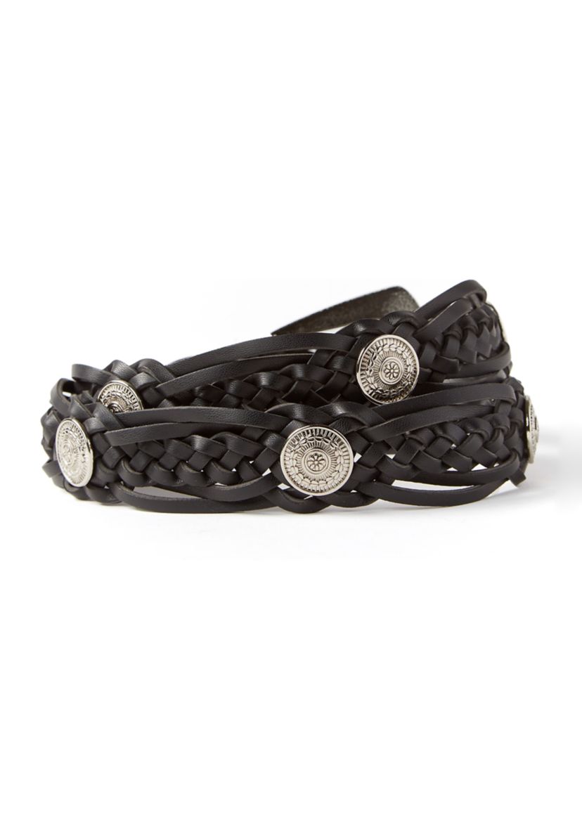 Braided Belt with Conchos 