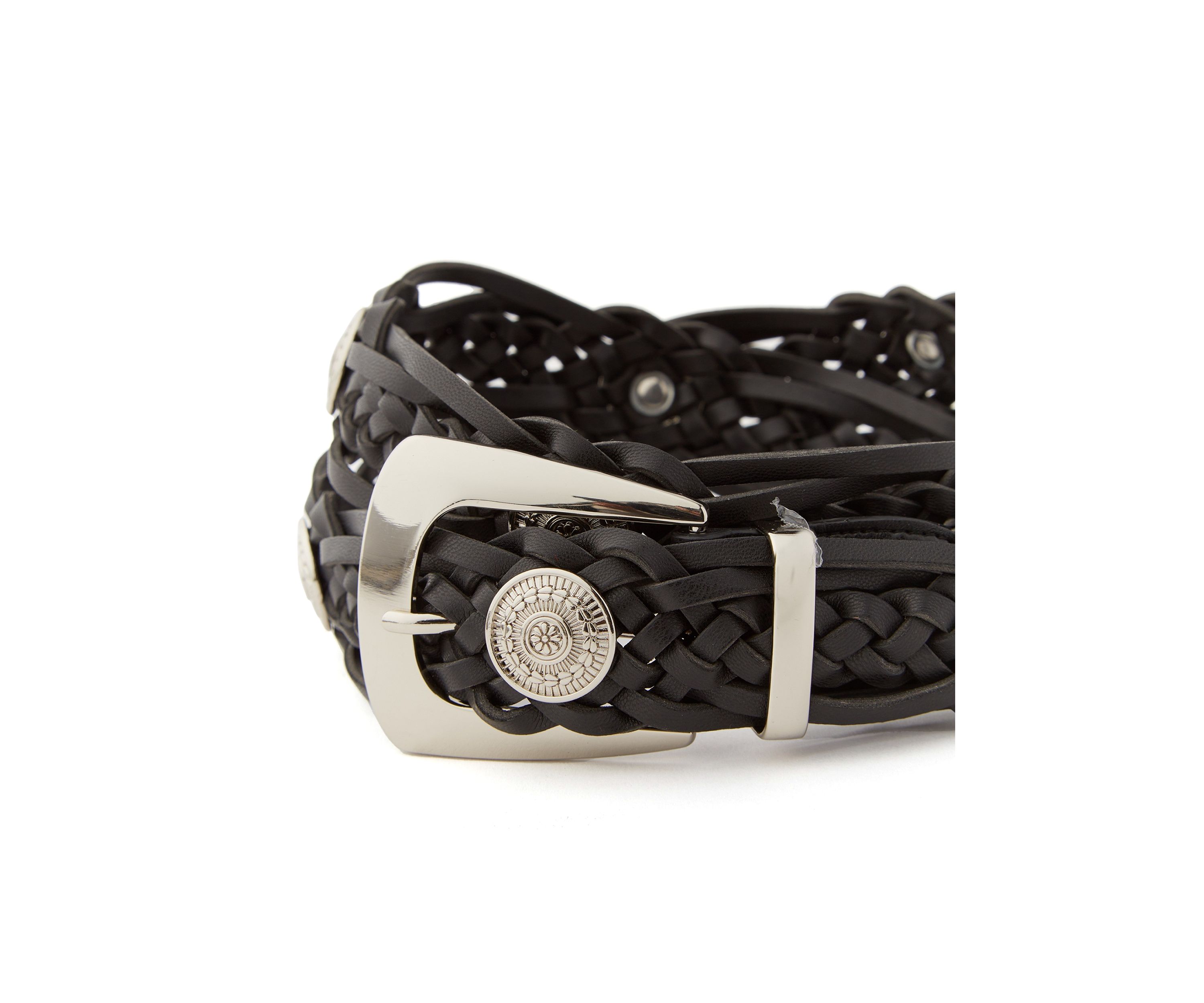 Braided Belt with Conchos 