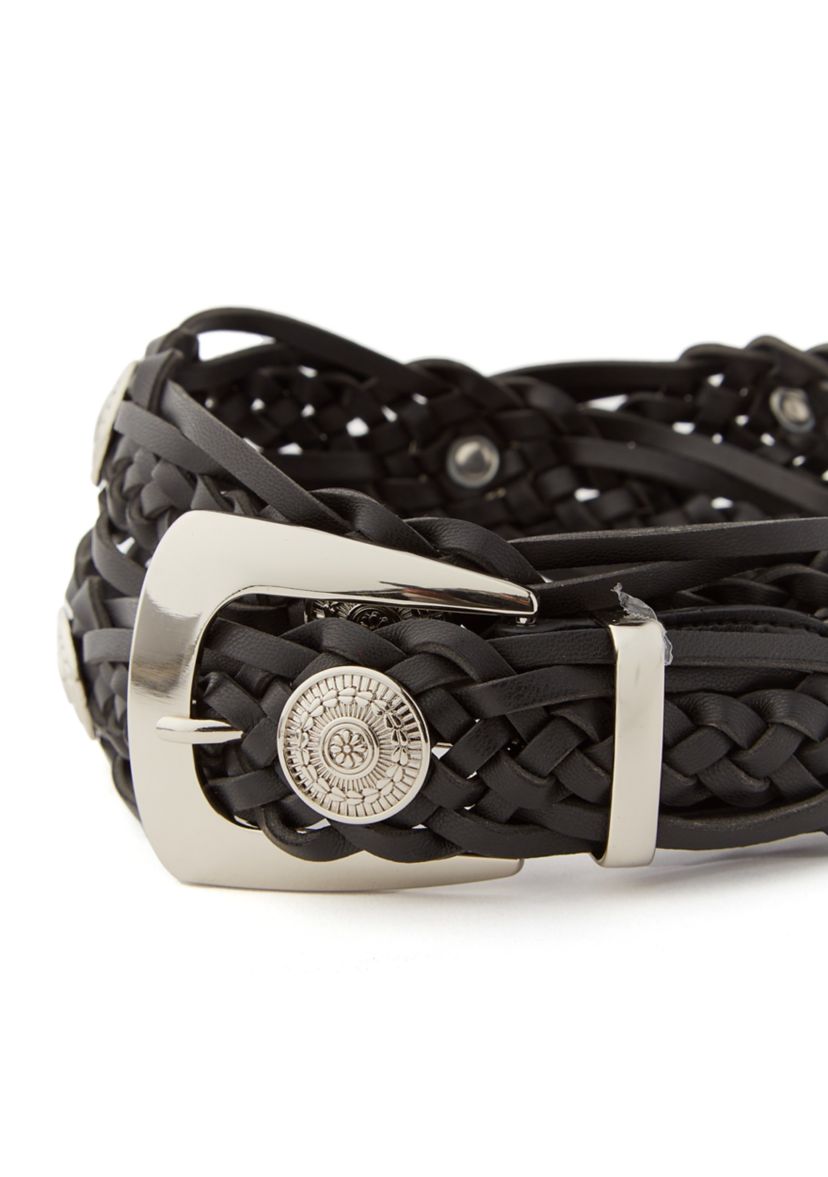 Braided Belt with Conchos 