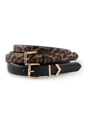 Vince Camuto Women's Leather Belt with Triple Loop