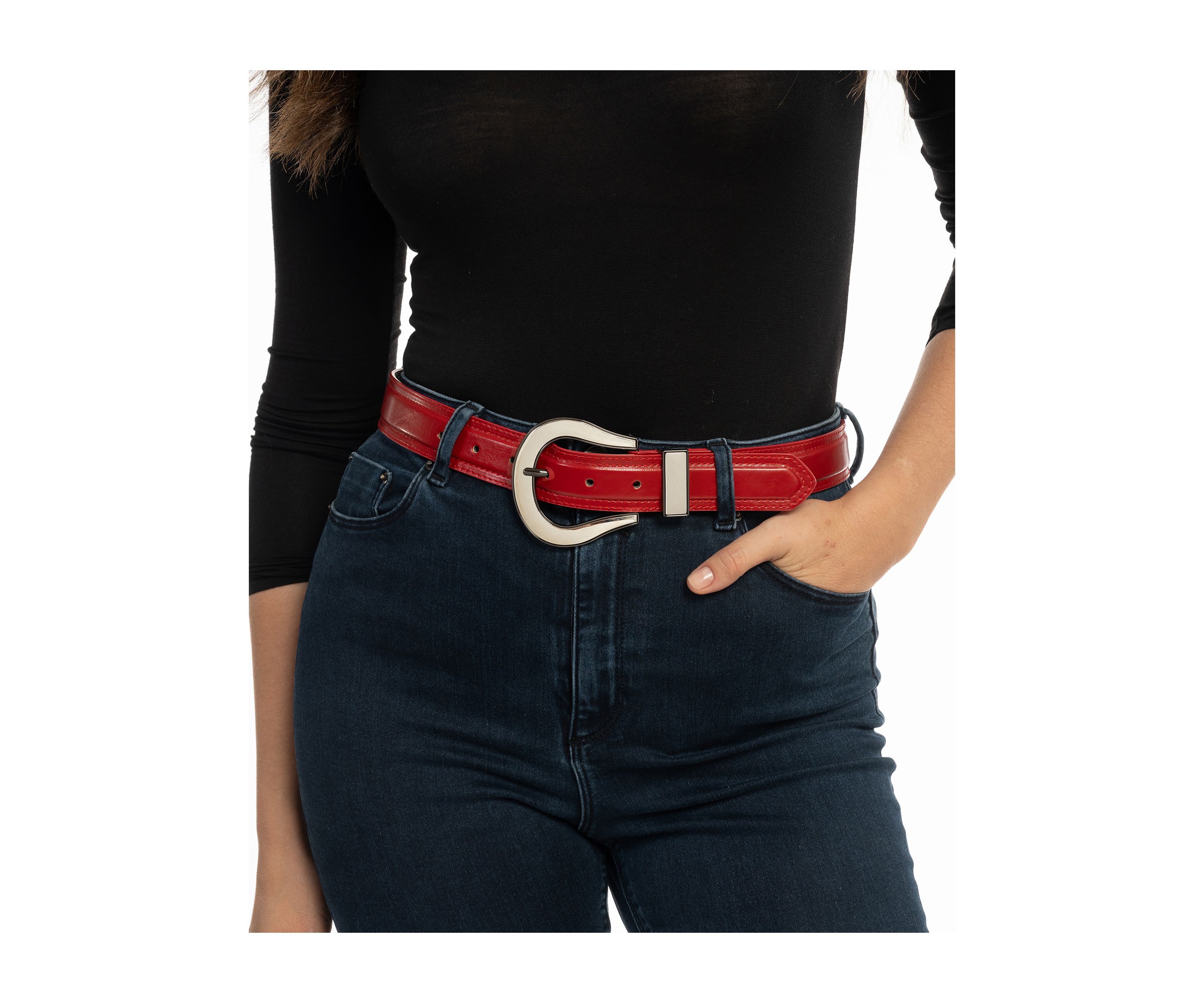 Two Tone Hardware Belt 