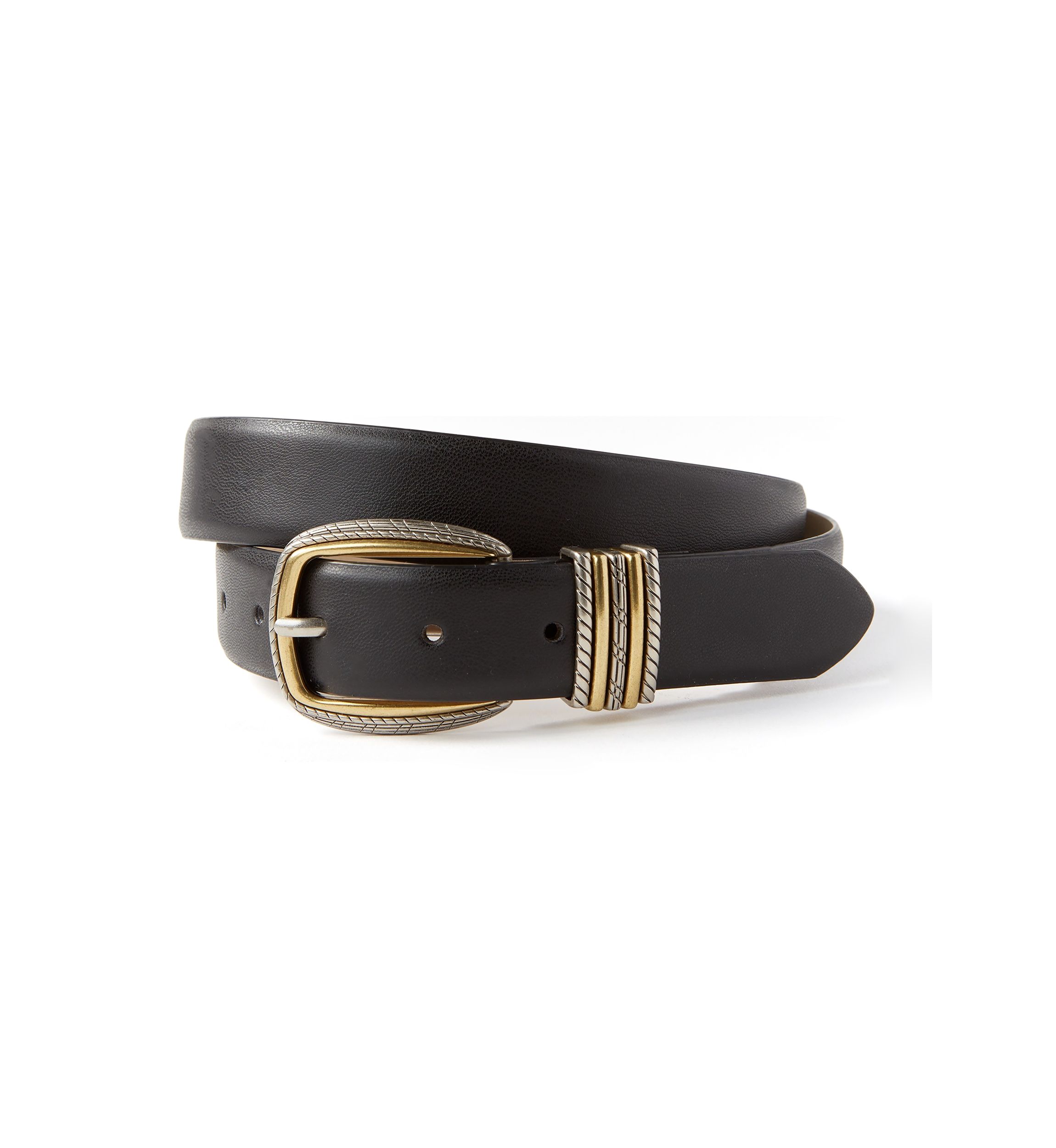 Two Tone Texture Multi Loop Belt