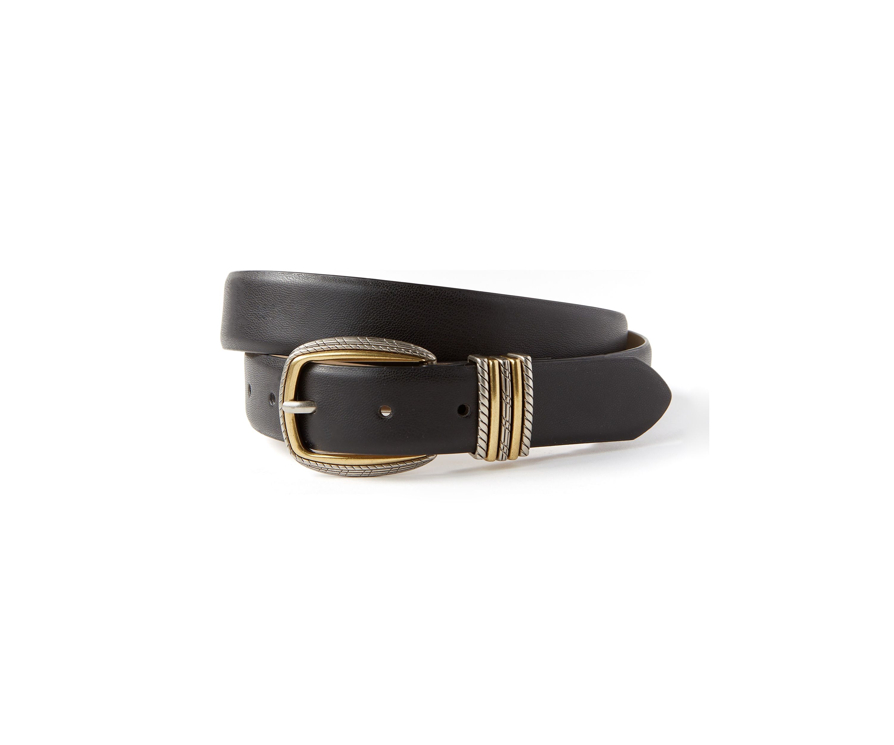 Two Tone Texture Multi Loop Belt