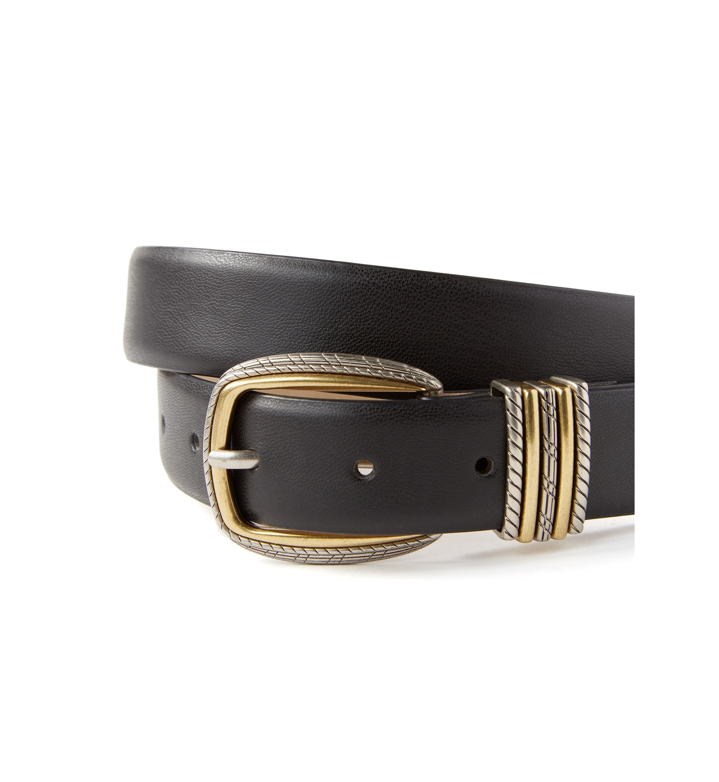 Two Tone Texture Multi Loop Belt