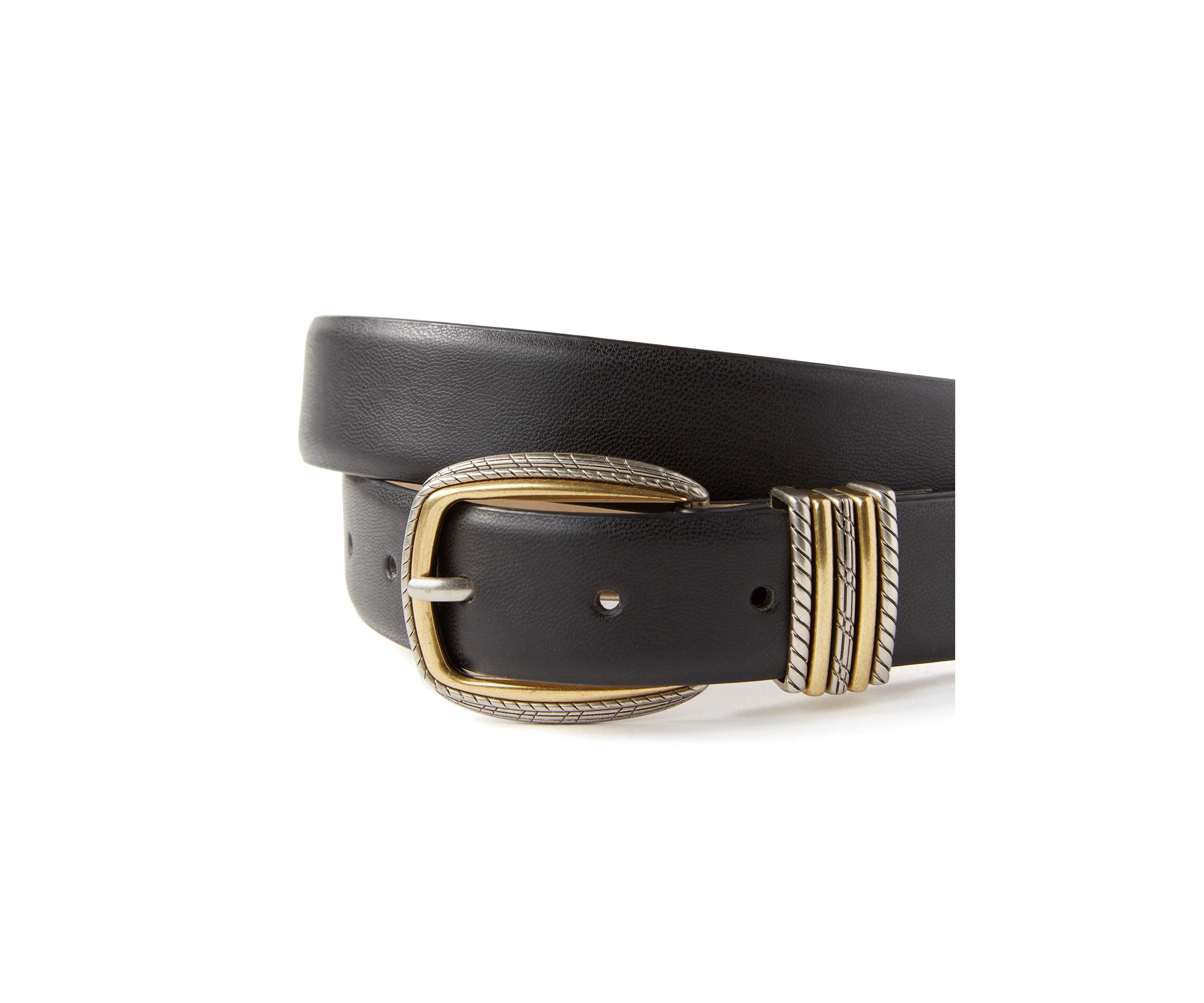 Two Tone Texture Multi Loop Belt