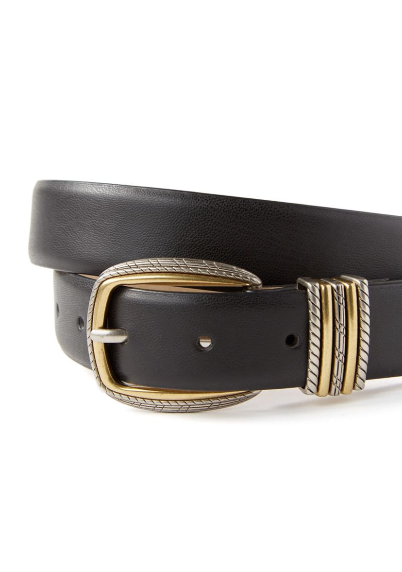 Two Tone Texture Multi Loop Belt