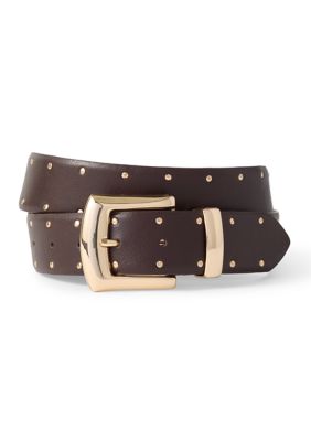 Vince Camuto Women's Tiny Studded Edge Belt, XL