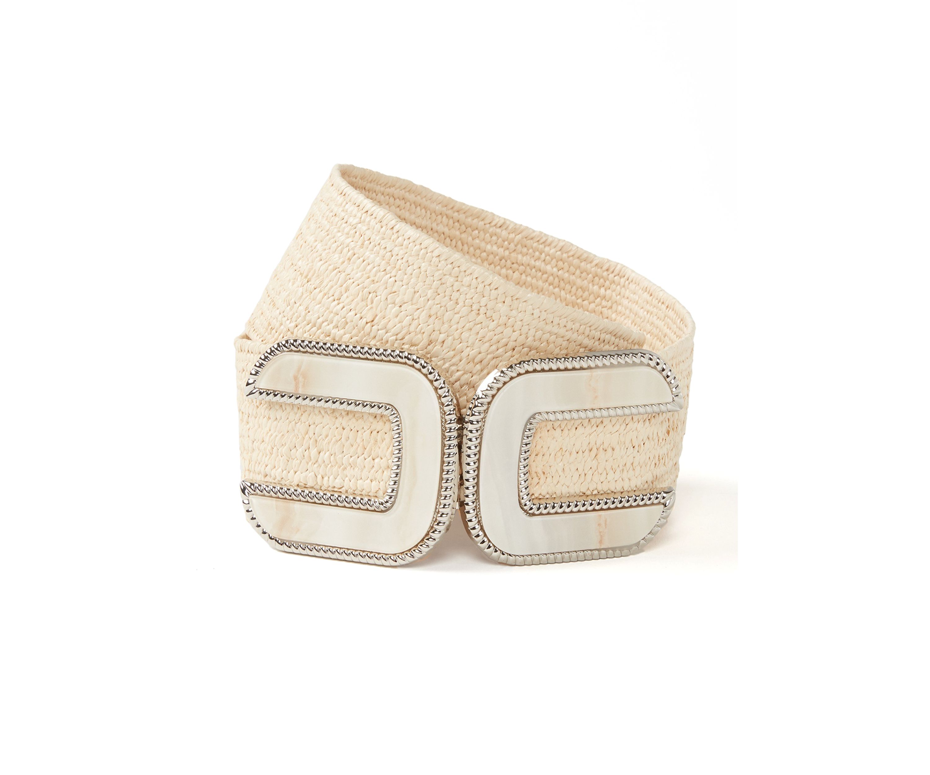 Straw Stretch Buckle Belt