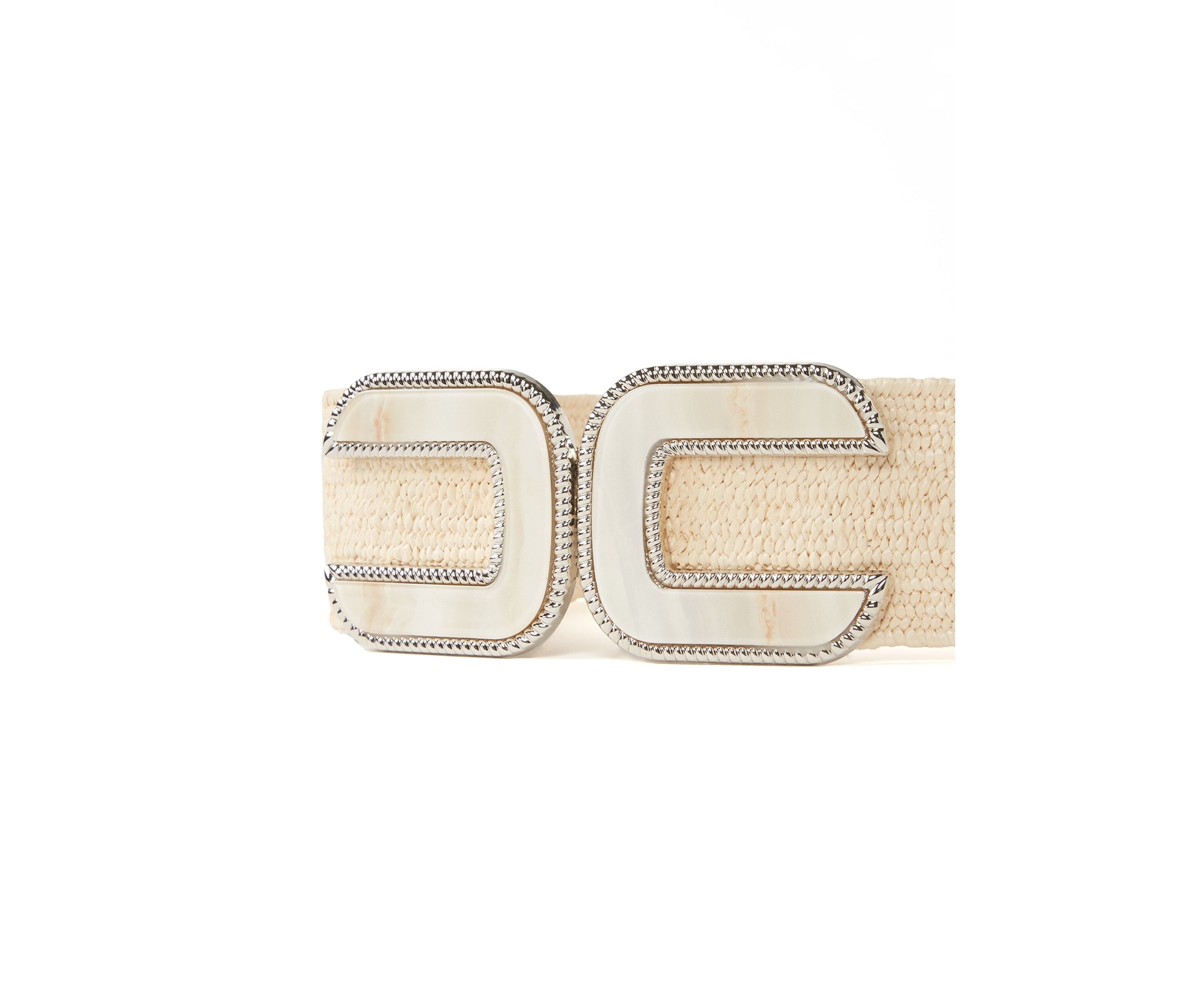 Straw Stretch Buckle Belt
