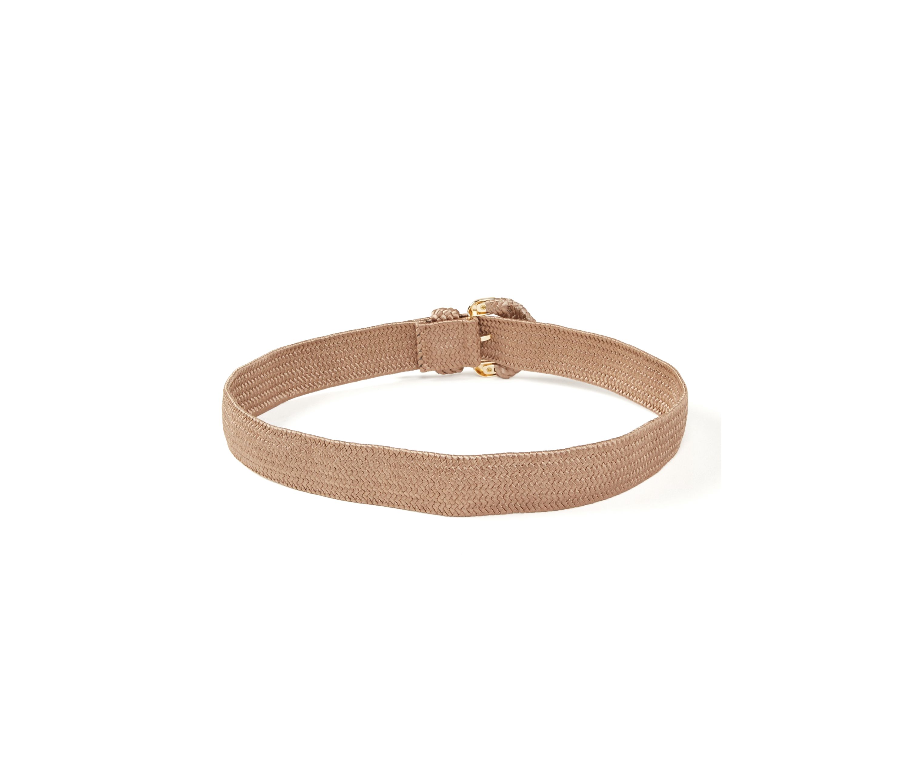 Shiny Stretch Partial Wrapped Buckle Belt