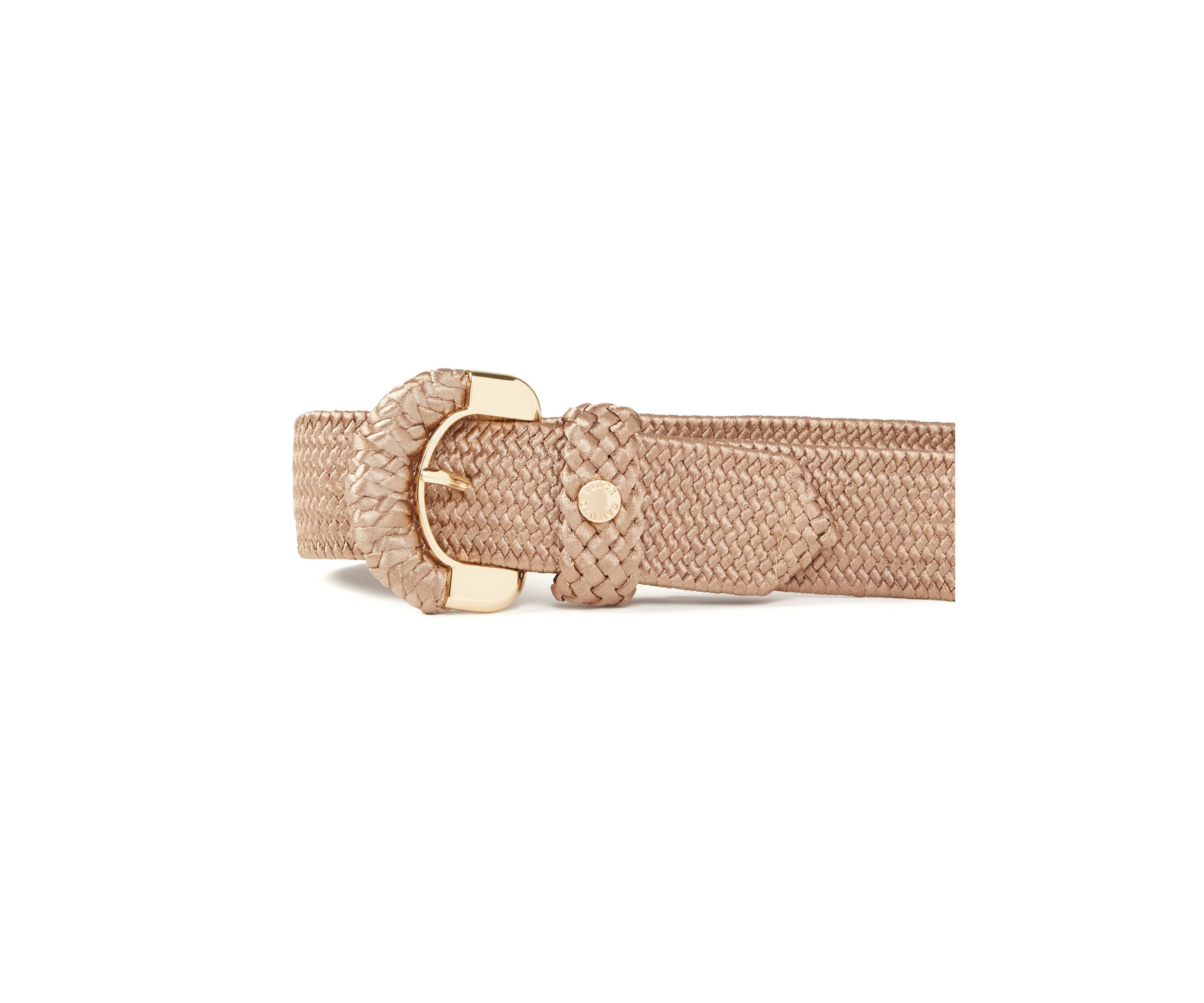 Shiny Stretch Partial Wrapped Buckle Belt