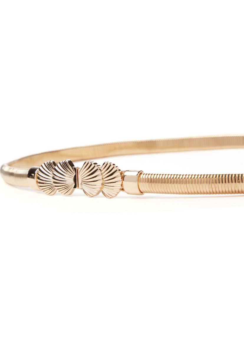 Stretch Cobra Seashell Belt with Buckle