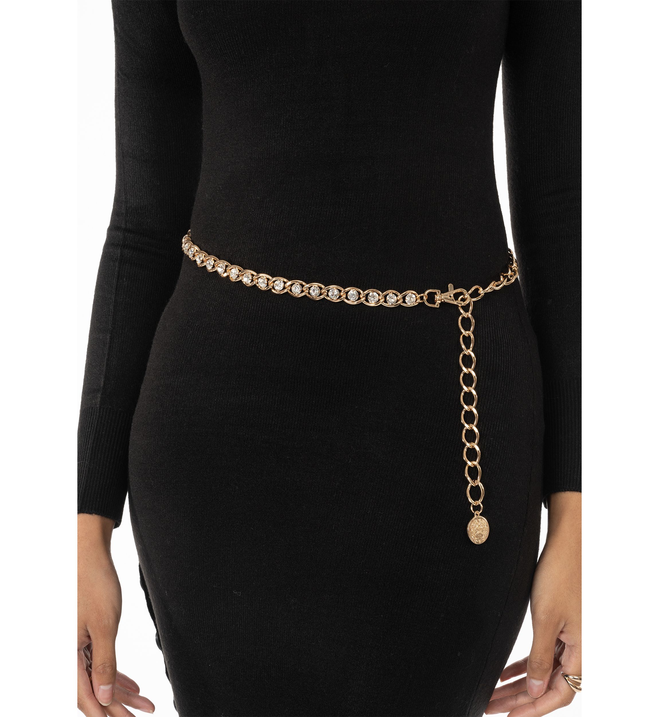 Chain Belt with Crystal Links