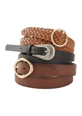 Vince Camuto 3 for 1 Wide Braided Reversible Belt Set | belk