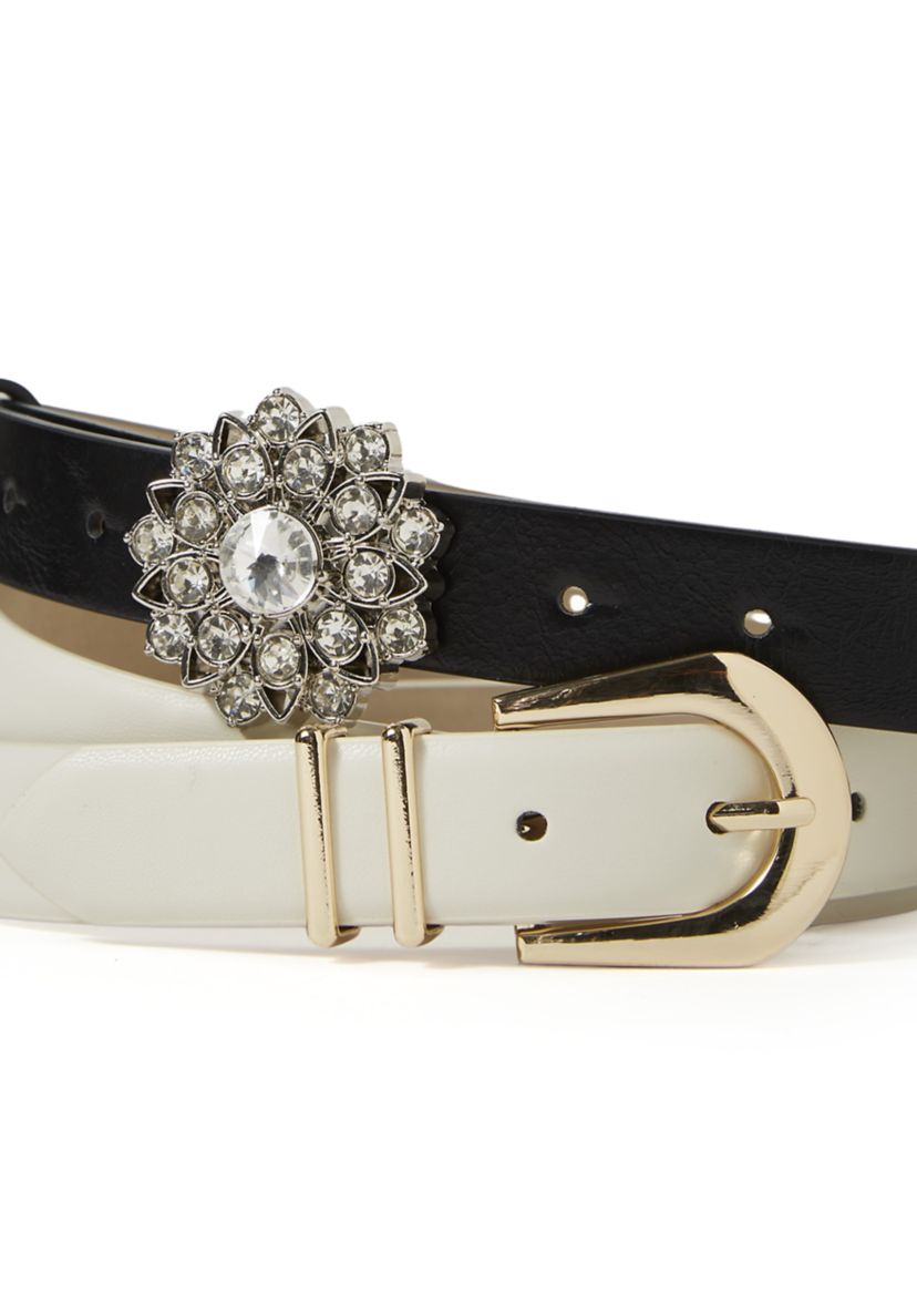 Crystal Buckle and Classic Belt Set