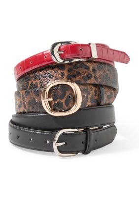 Vince Camuto Women's Faux Leather Belt Set