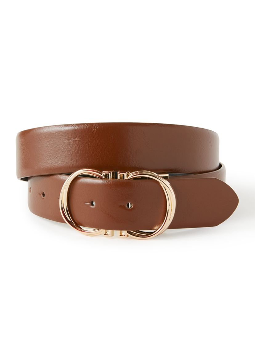 小物 W double reversible leather belt ovy Vince Camuto Reversible Twisted Double Loop Belt | Belk